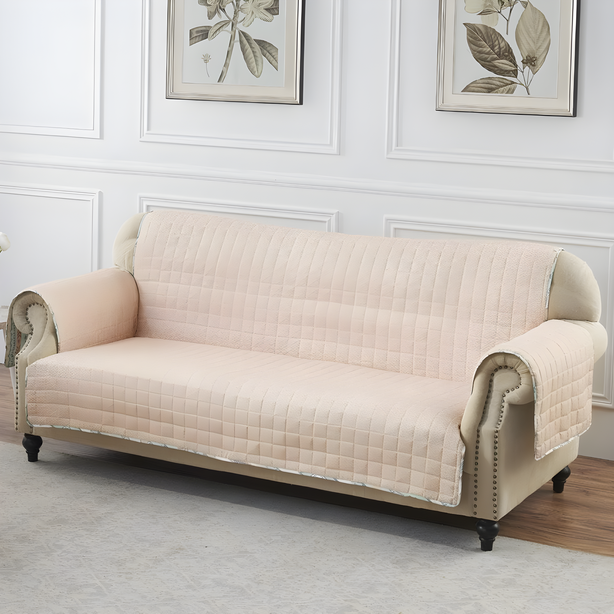 Barefoot Bungalow Phoenix Southwest Geo Quilted Reversible Sofa Slipcover