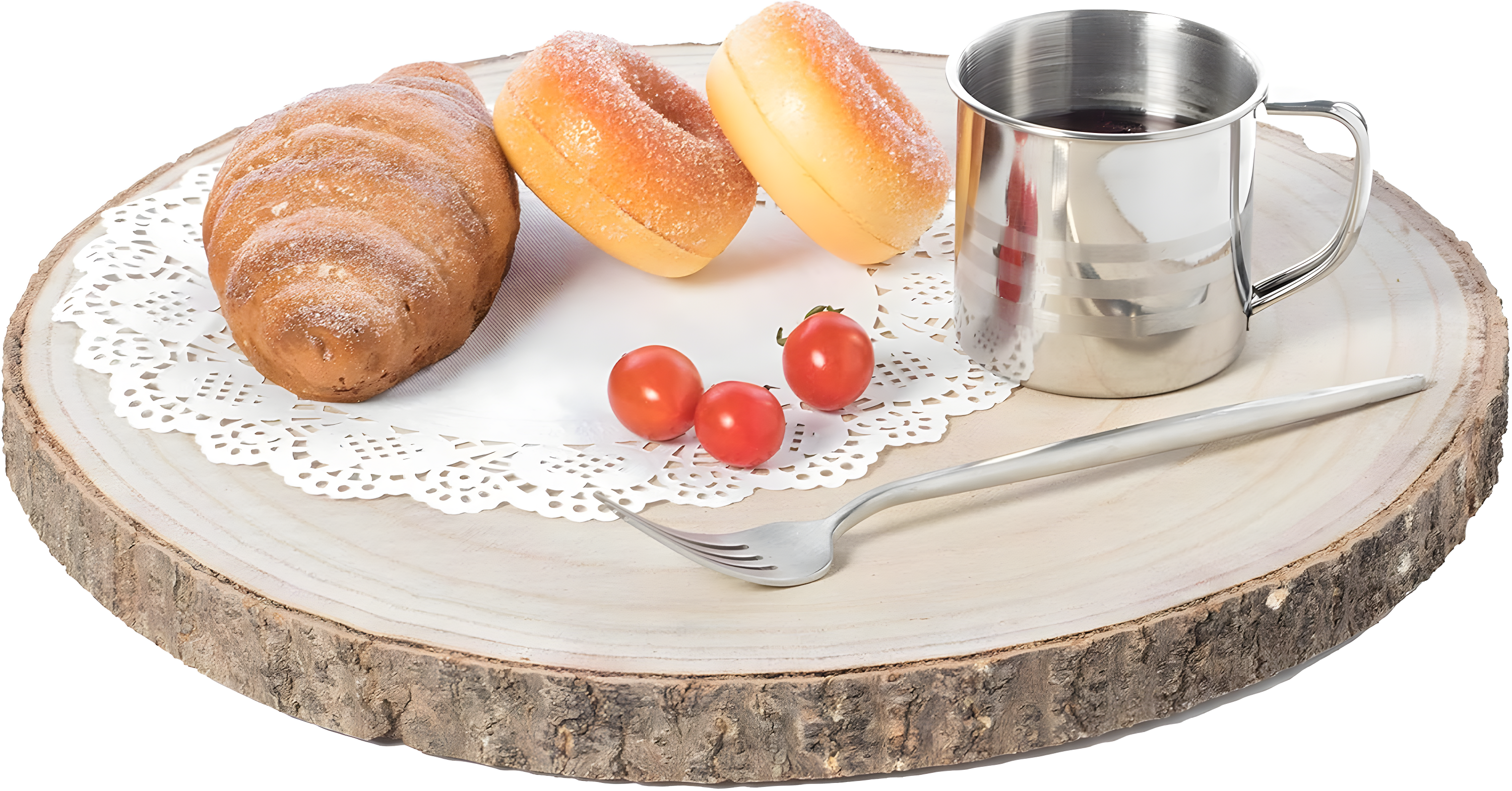 Vintiquewise Barky Natural Wood Slabs Rustic Ornament Slice Tray Table Charger - Approximately 14 Inch Dia