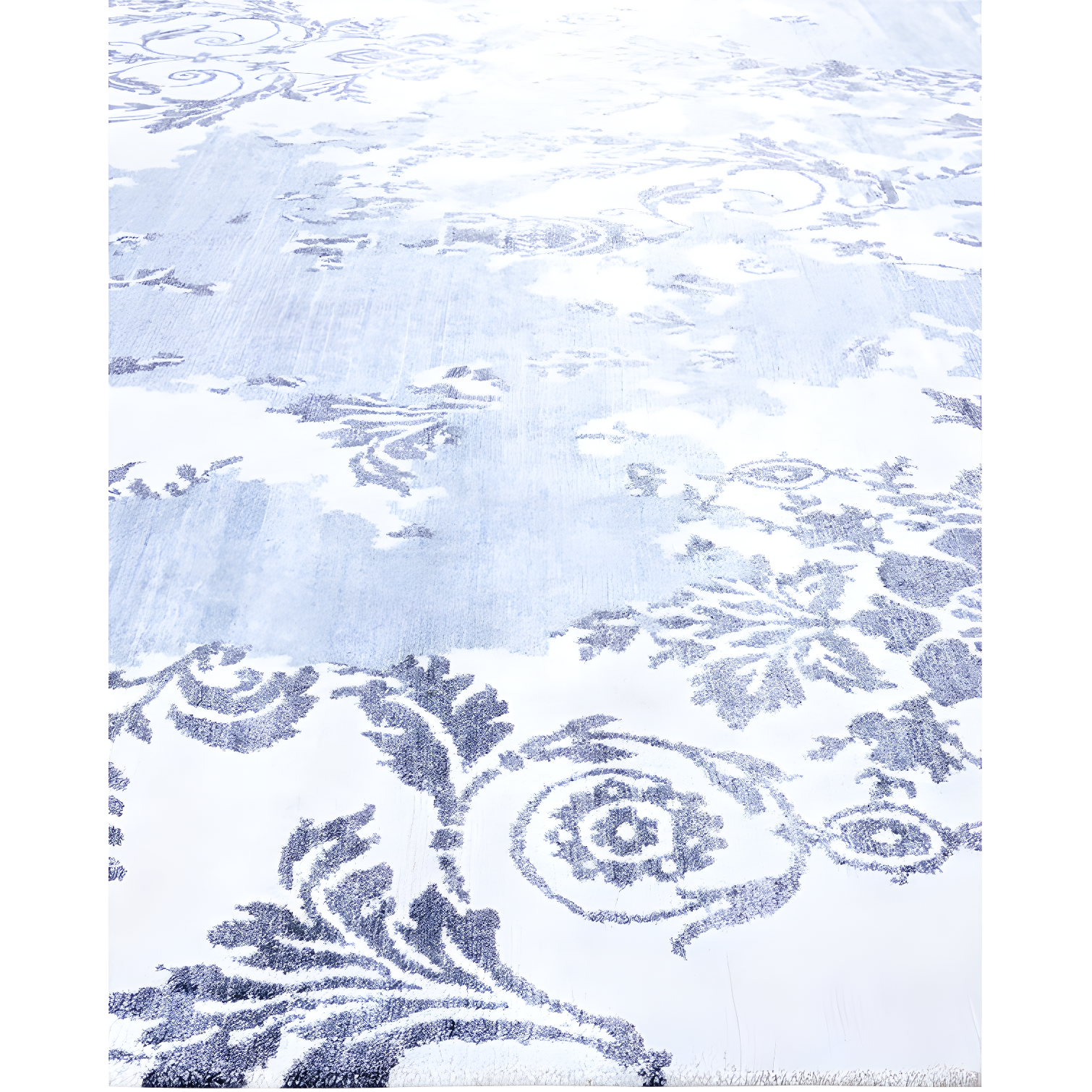 Solo Rugs One-of-a-Kind Rectangle 9'3" X 12'4" New Age Silk Area Rug Blue