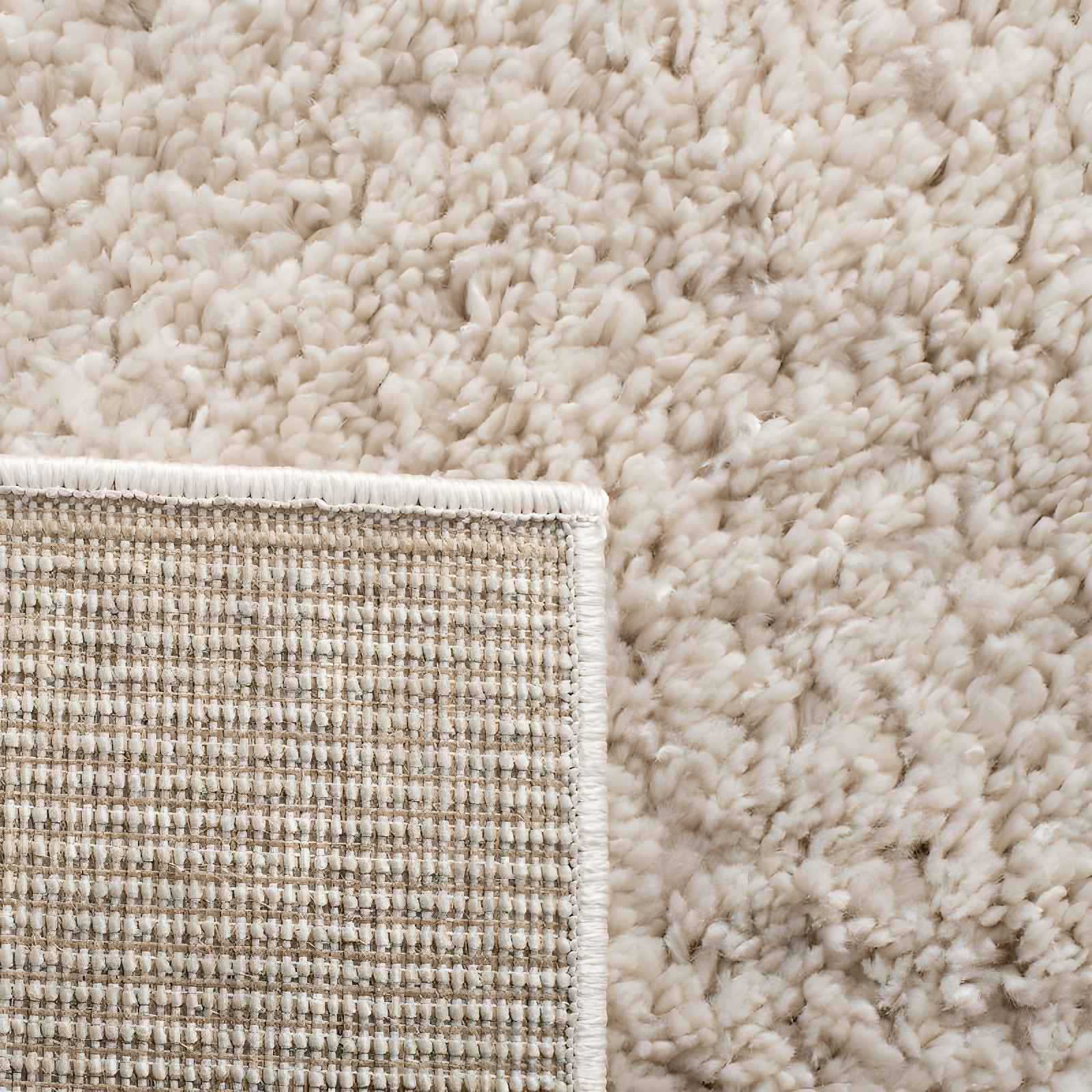 August Shag 900 AUG900 Power Loomed Indoor Runner Rug - Beige - 2'3"x6' - Safavieh