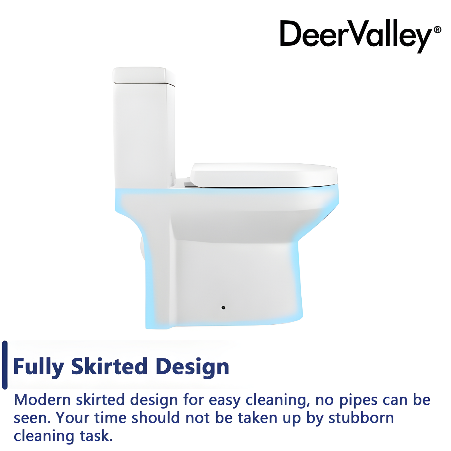 Liberty Compact Toilet, Modern One-Piece Round Toilet with Dual Flush, Easy Cleaning Fully Skirted Design(Seat Included)