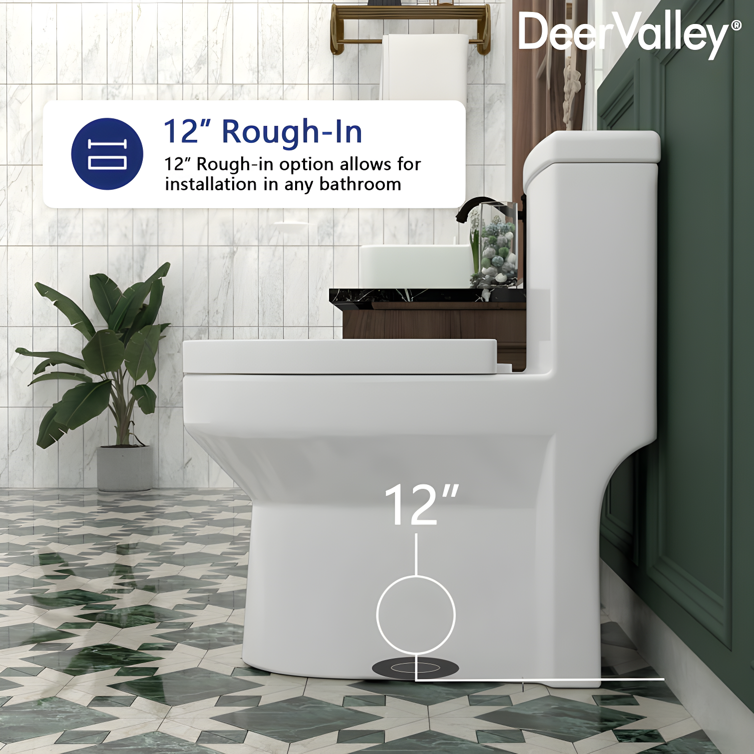 Liberty Compact Toilet, Modern One-Piece Round Toilet with Dual Flush, Easy Cleaning Fully Skirted Design(Seat Included)