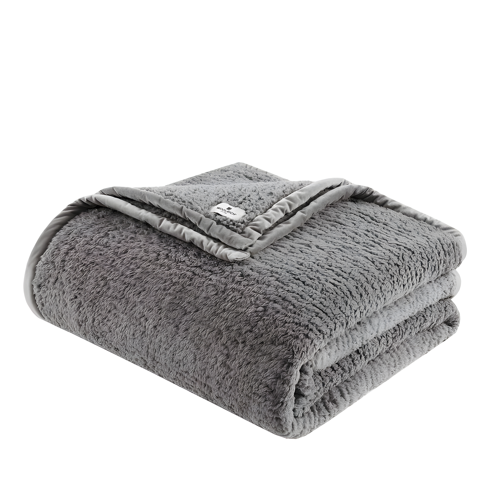 Woolrich Twin Burlington Solid Berber Cozy Soft Brushed Bed Blanket Gray: Woolrich Velvet Transitional Style, OEKO-TEX Certified