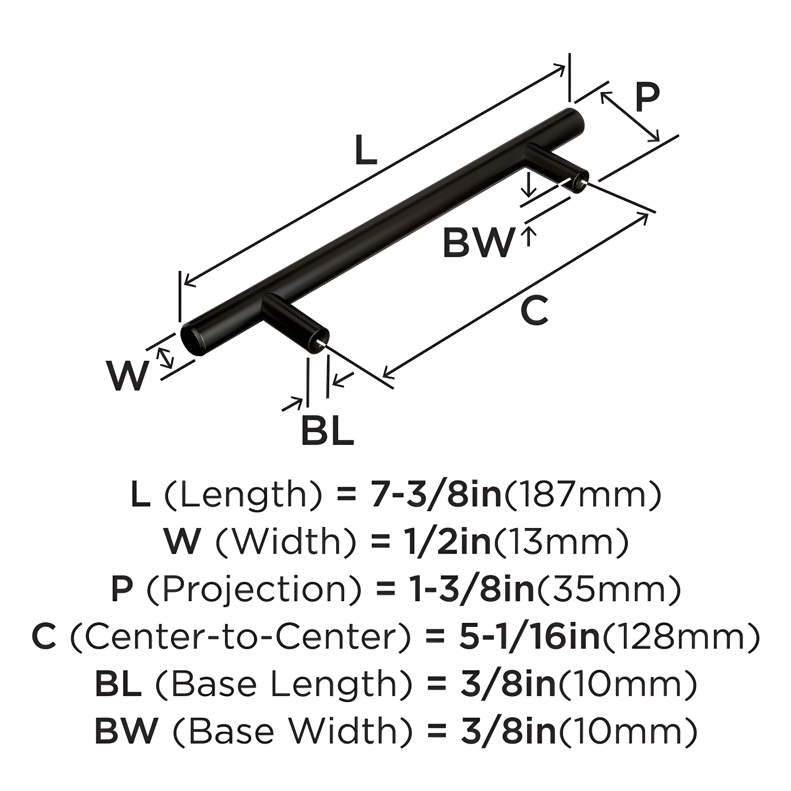 Bar Pulls Center to Center Bar Pull