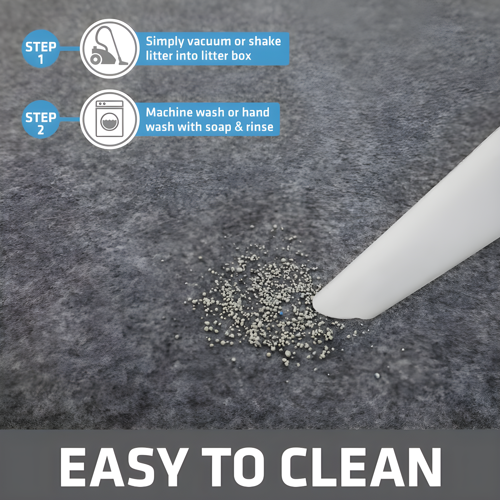 Drymate XL Cat Litter Mat for Litter Box, Protective & Decorative - Absorbent, Waterproof, Machine Washable