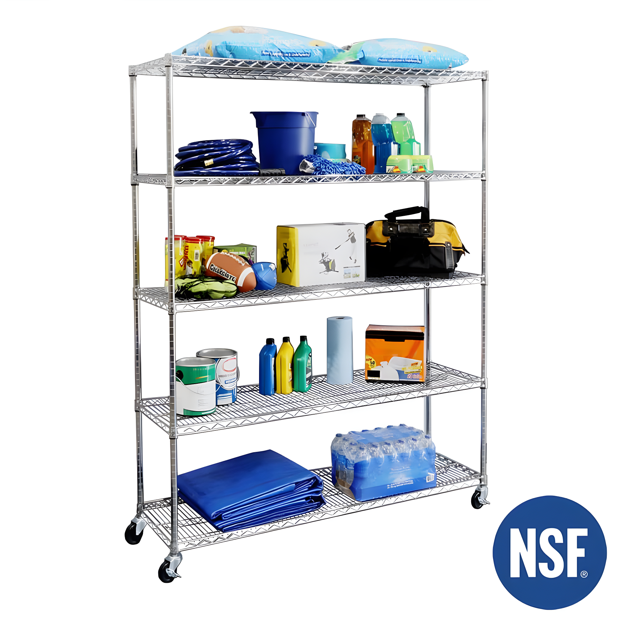 Wire Rolling Storage Cart