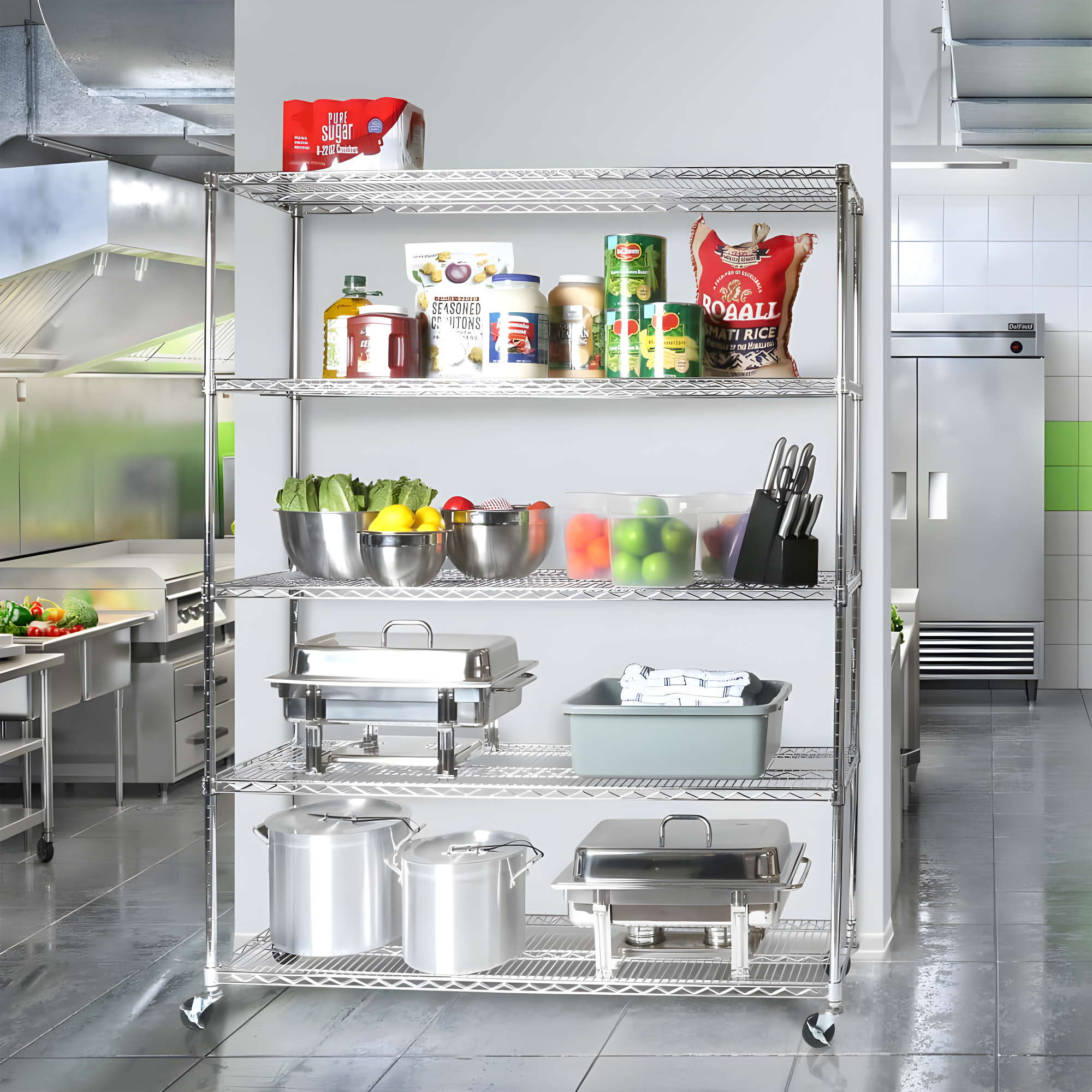 Wire Rolling Storage Cart