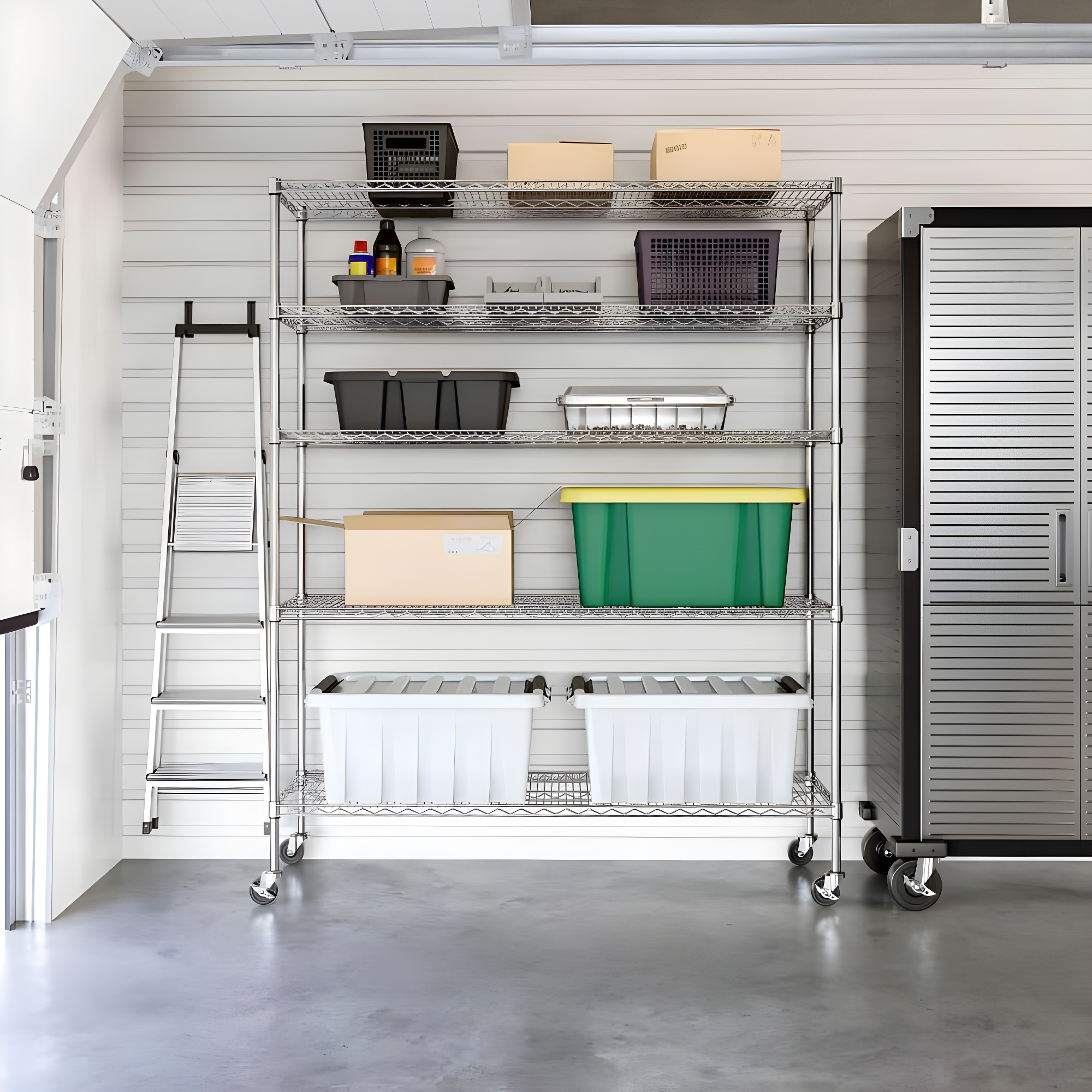Wire Rolling Storage Cart