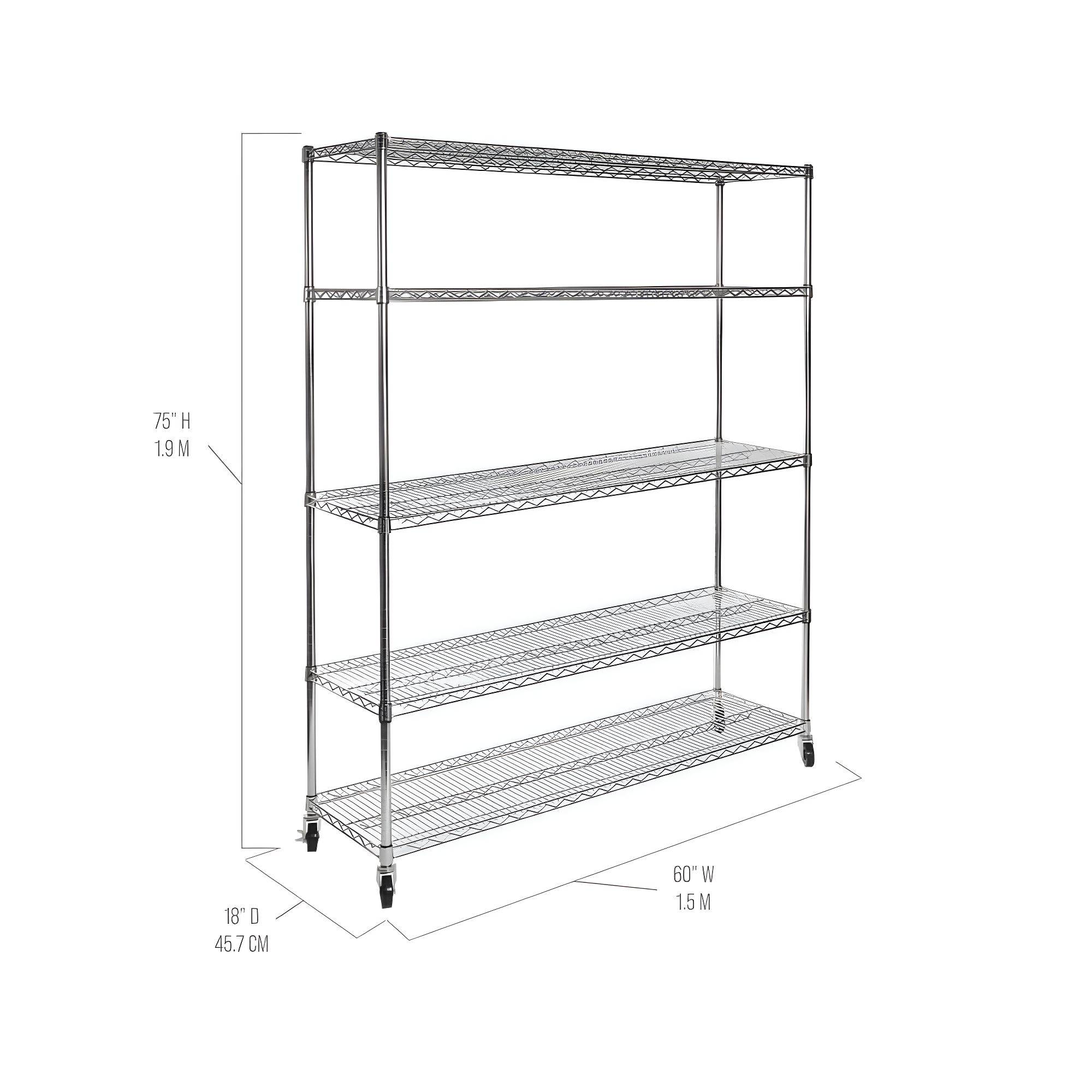 Wire Rolling Storage Cart
