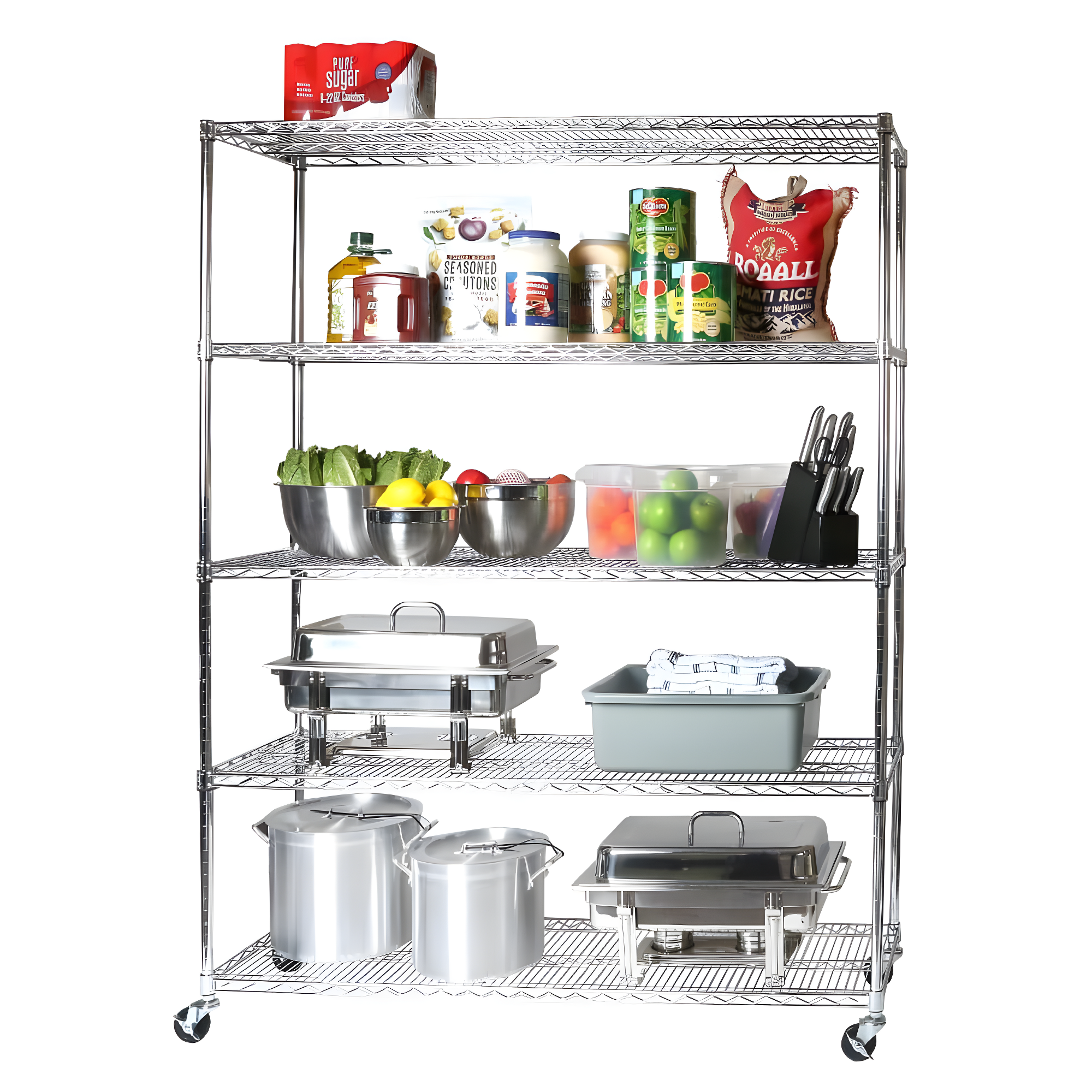 Wire Rolling Storage Cart
