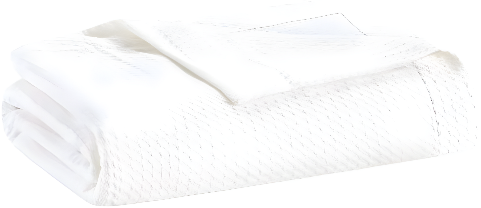 King Textured Cotton Blanket White