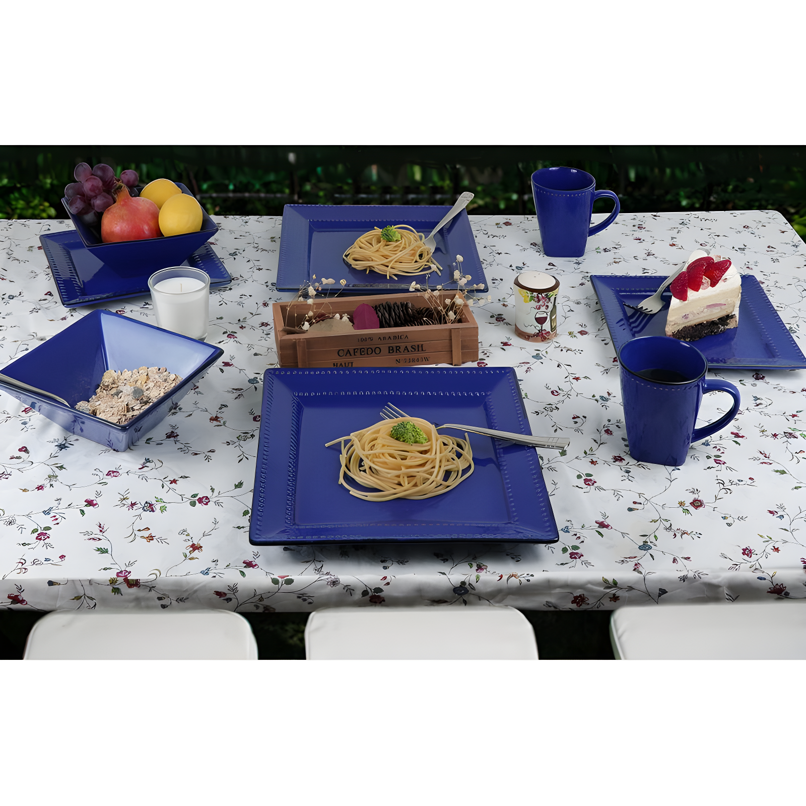 16 Piece Stoneware Dinnerware Set - Service for 4