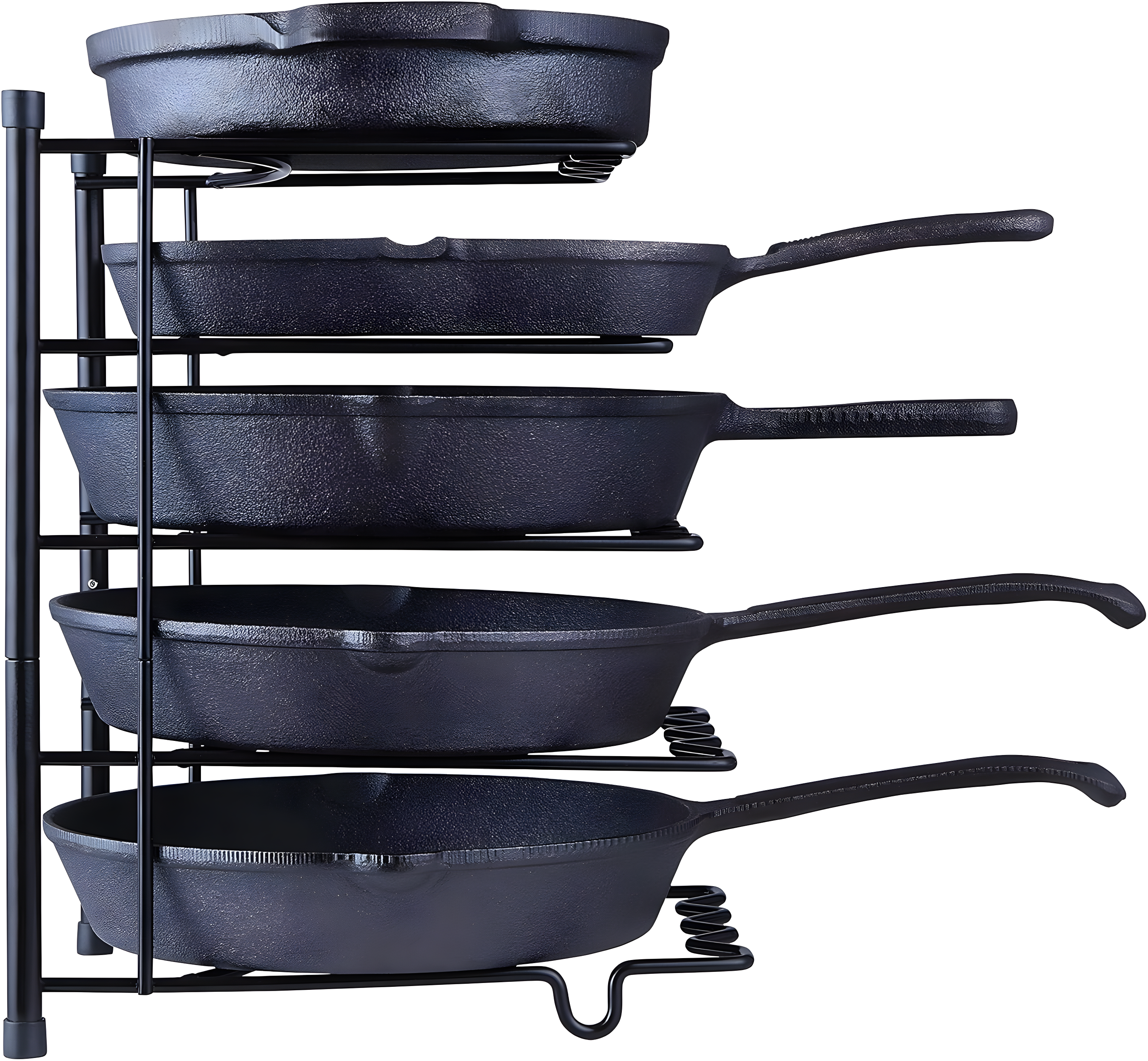 Prep & Savour Heavy-Duty Kitchenware Pan Divider, Pot Lid, and Pot, Pan Organizer Rack Holder