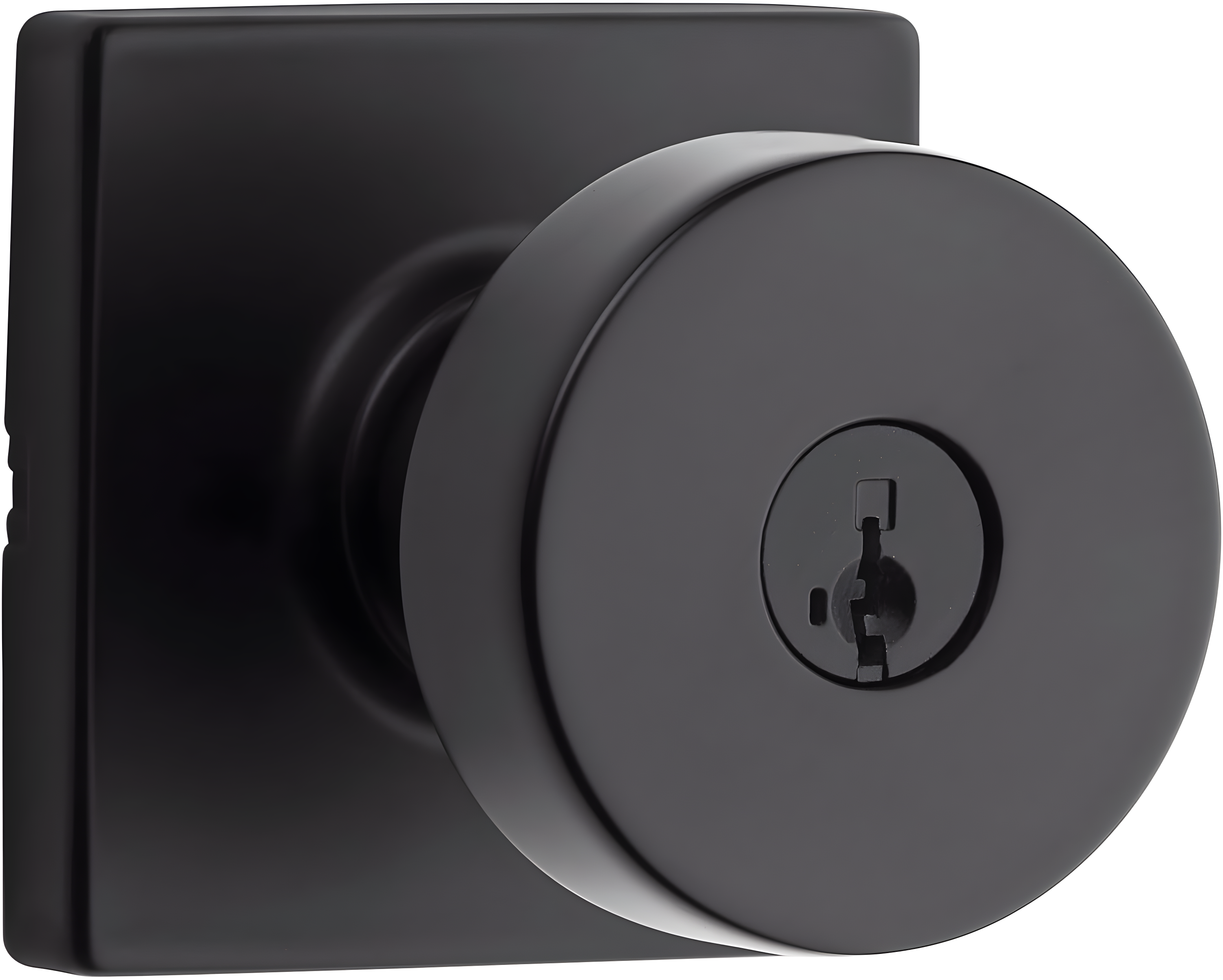 Pismo Keyed Door Knob with Square Rosette and Smartkey