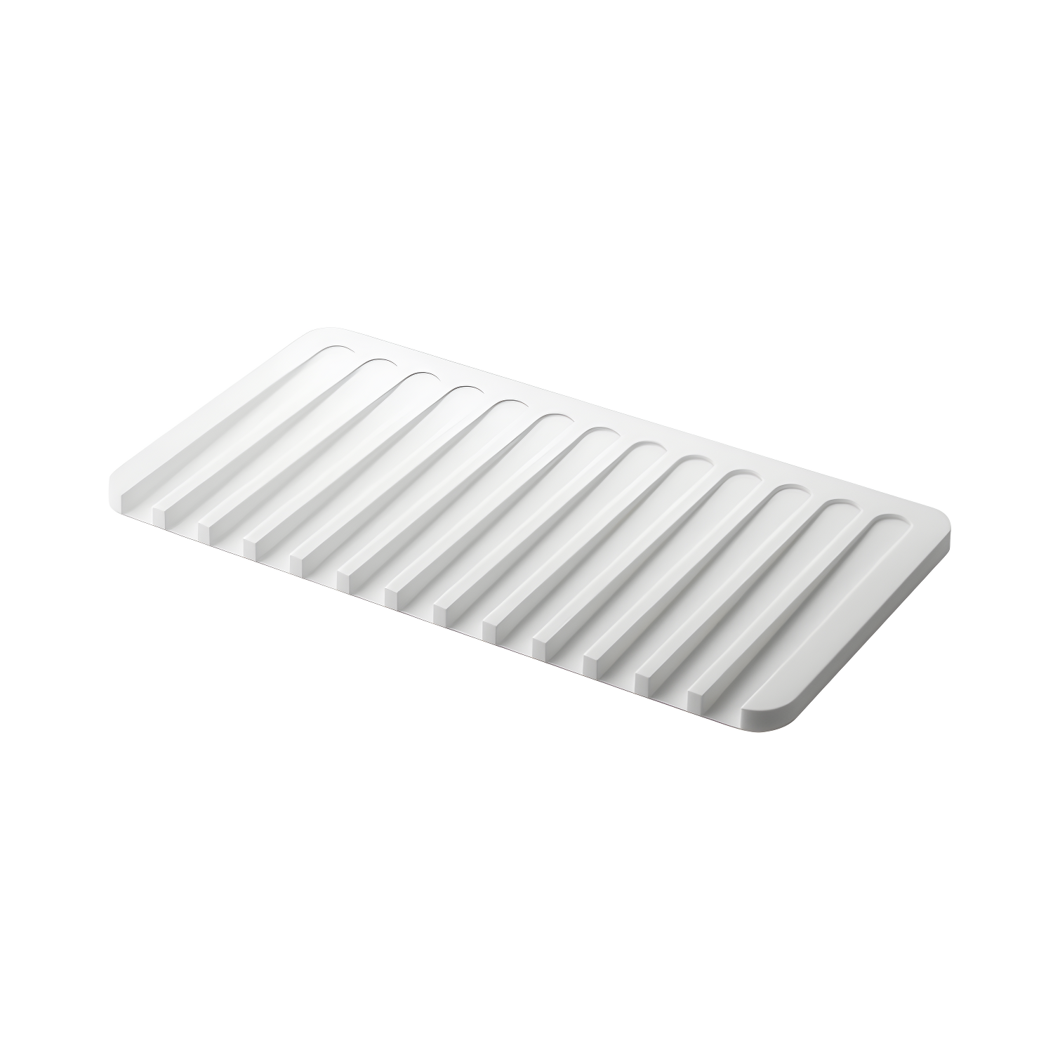 Yamazaki Home Self Draining Tray - Drying Board, Dish Drainer Mat, Silicone
