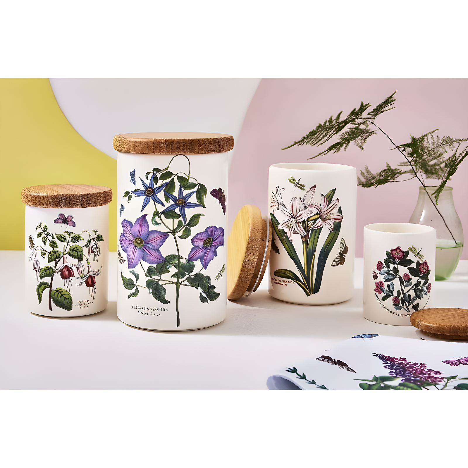 Portmeirion Portmeirion Botanic Garden 7" Airtight Canister Gdn Lilac