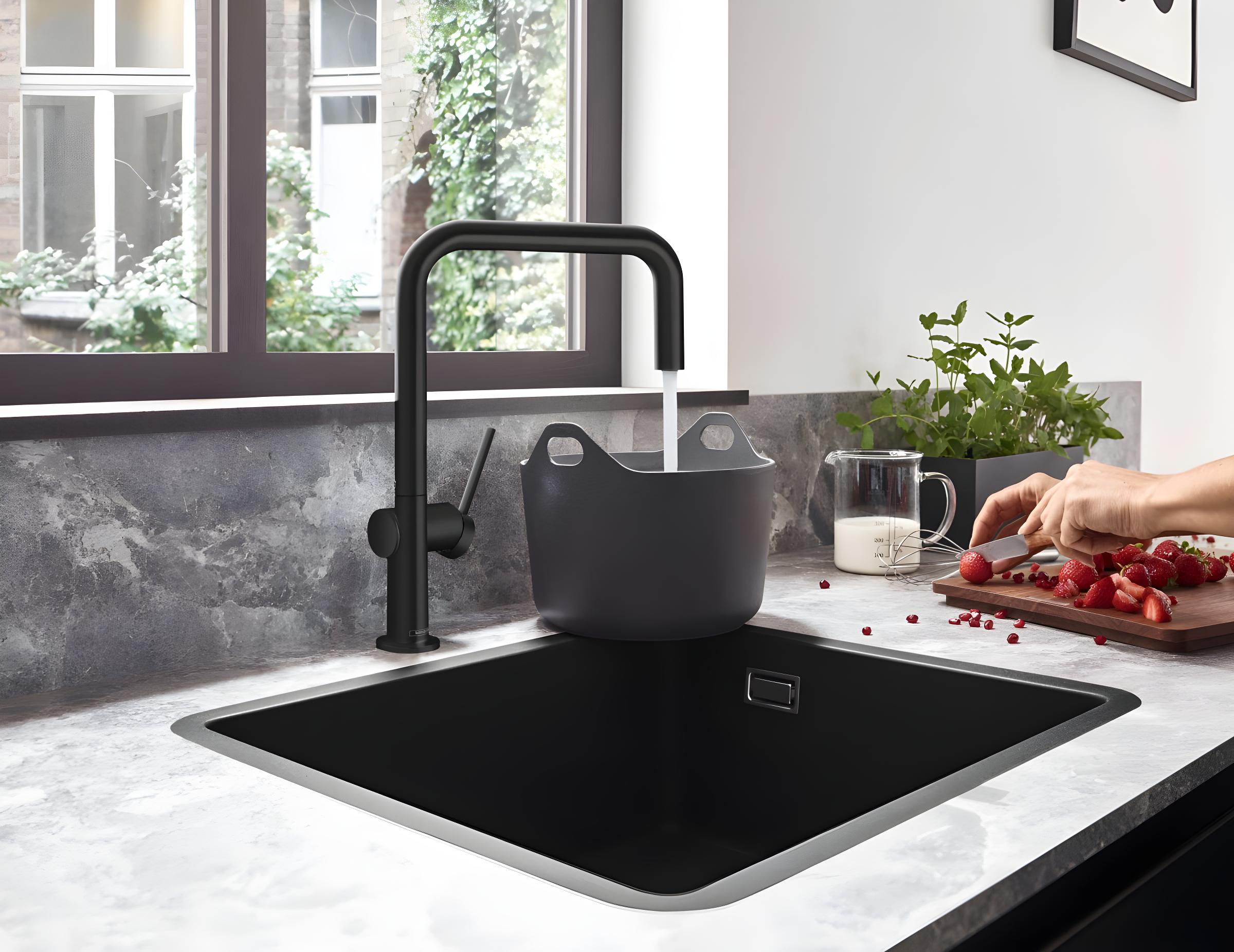 hansgrohe Talis N Kitchen Faucet, U-Style 1-Spray, 1.75 GPM