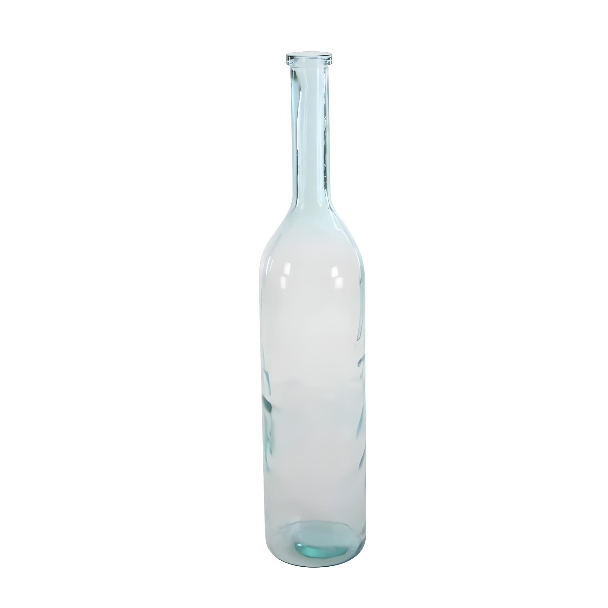 Highland Dunes Recycled Glass Handmade Spanish Decorative Blue Vase