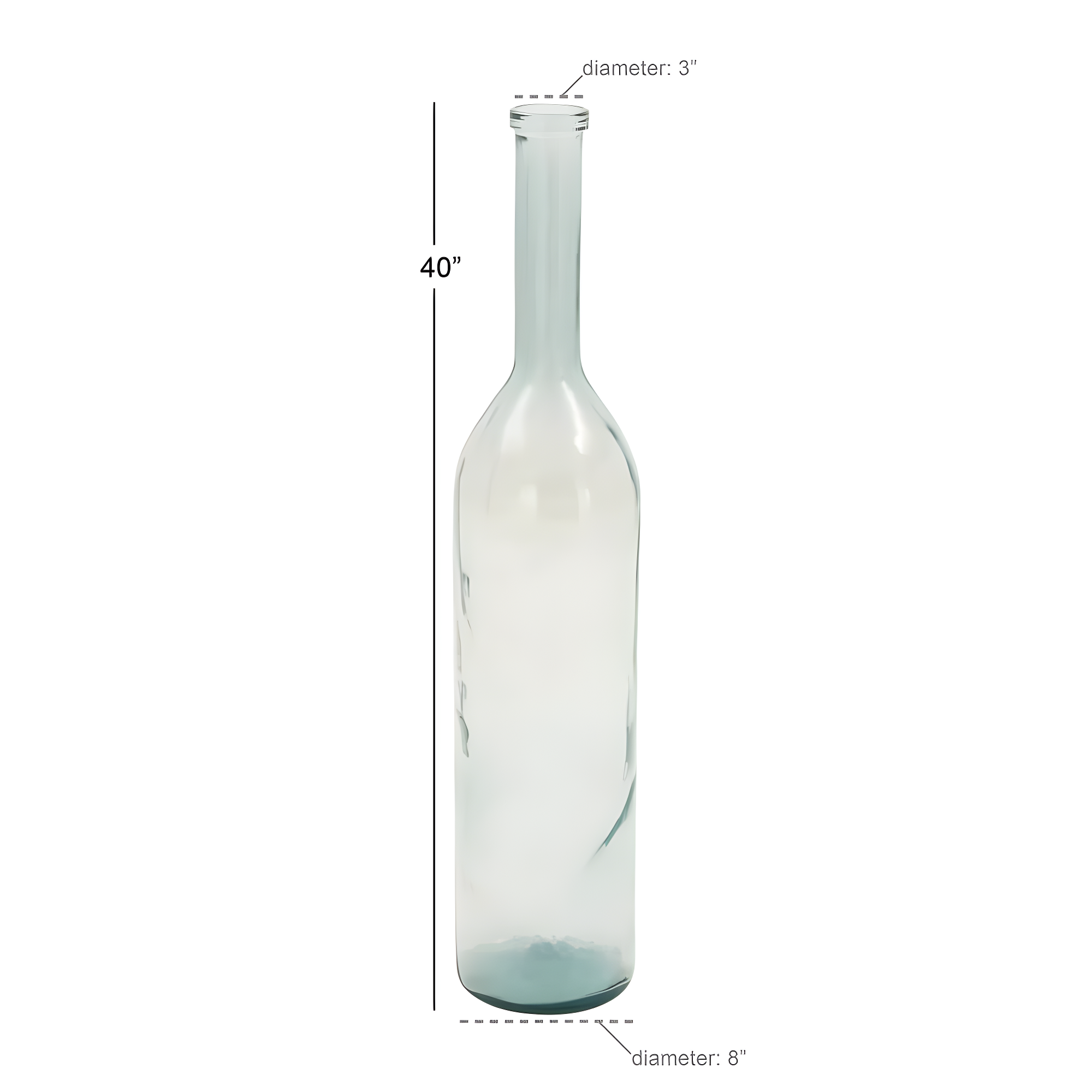 Highland Dunes Recycled Glass Handmade Spanish Decorative Blue Vase