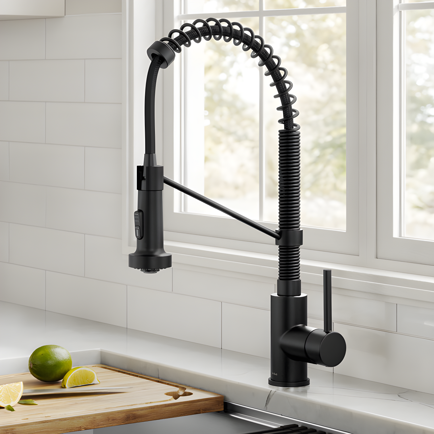 KRAUS Bolden Commercial Style 2-Function Single Handle Pull Down Kitchen Faucet