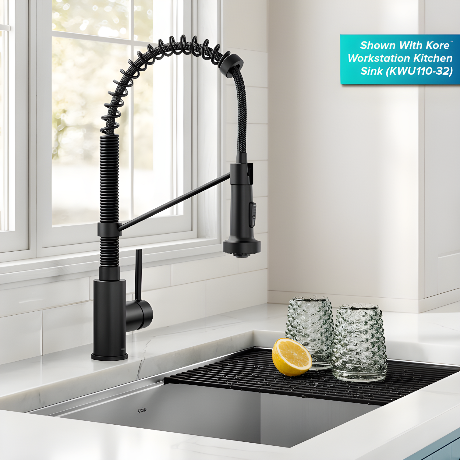 KRAUS Bolden Commercial Style 2-Function Single Handle Pull Down Kitchen Faucet