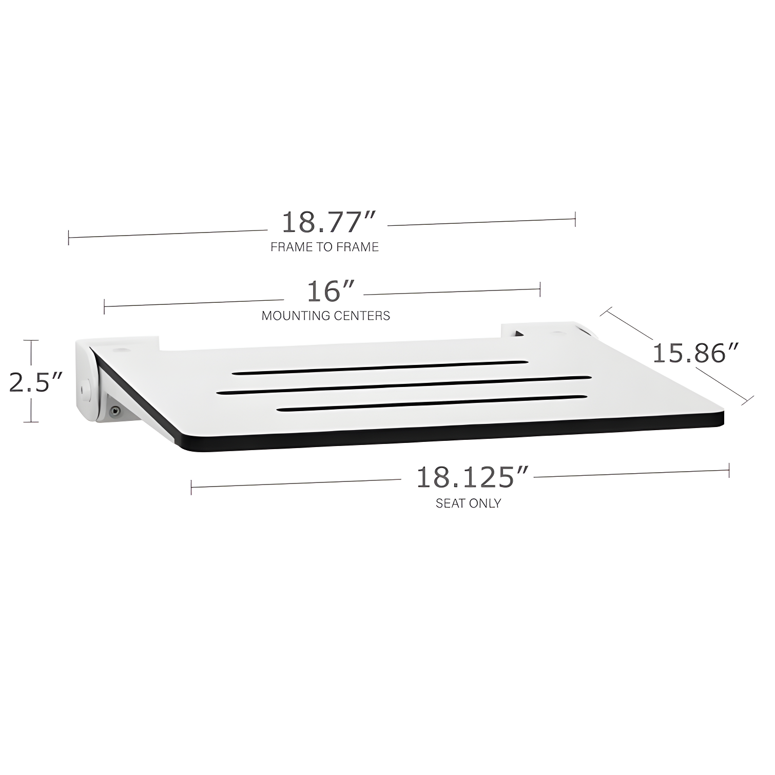 SlimLine Folding Shower Bench Seat