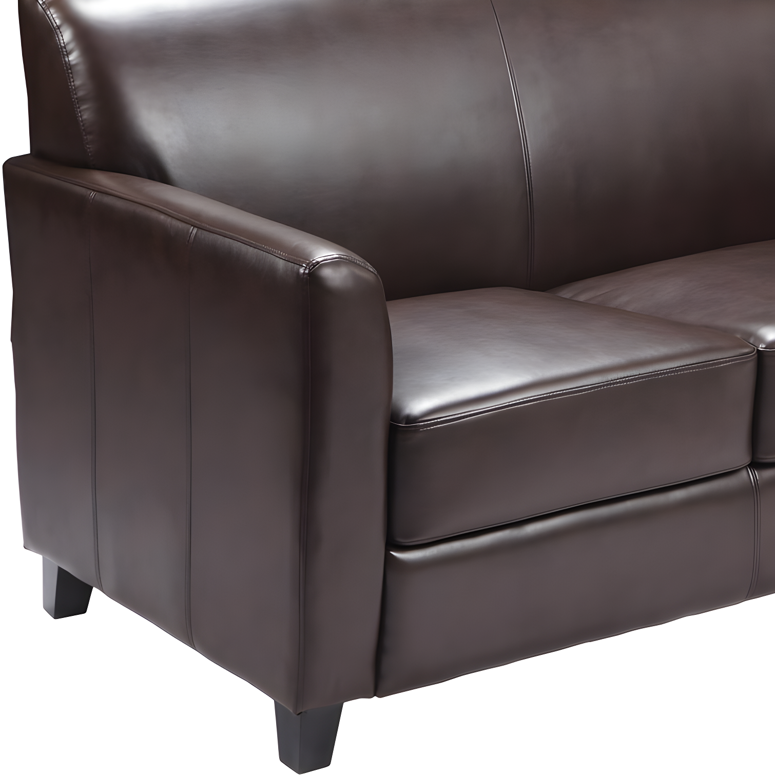 Hercules Junkersfeld 52" Modern LeatherSoft Upholstered Reception Loveseat by Flash Furniture