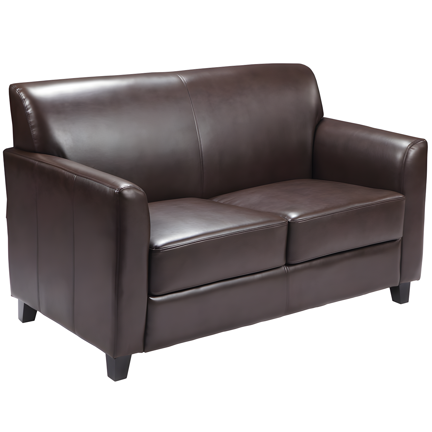 Hercules Junkersfeld 52" Modern LeatherSoft Upholstered Reception Loveseat by Flash Furniture