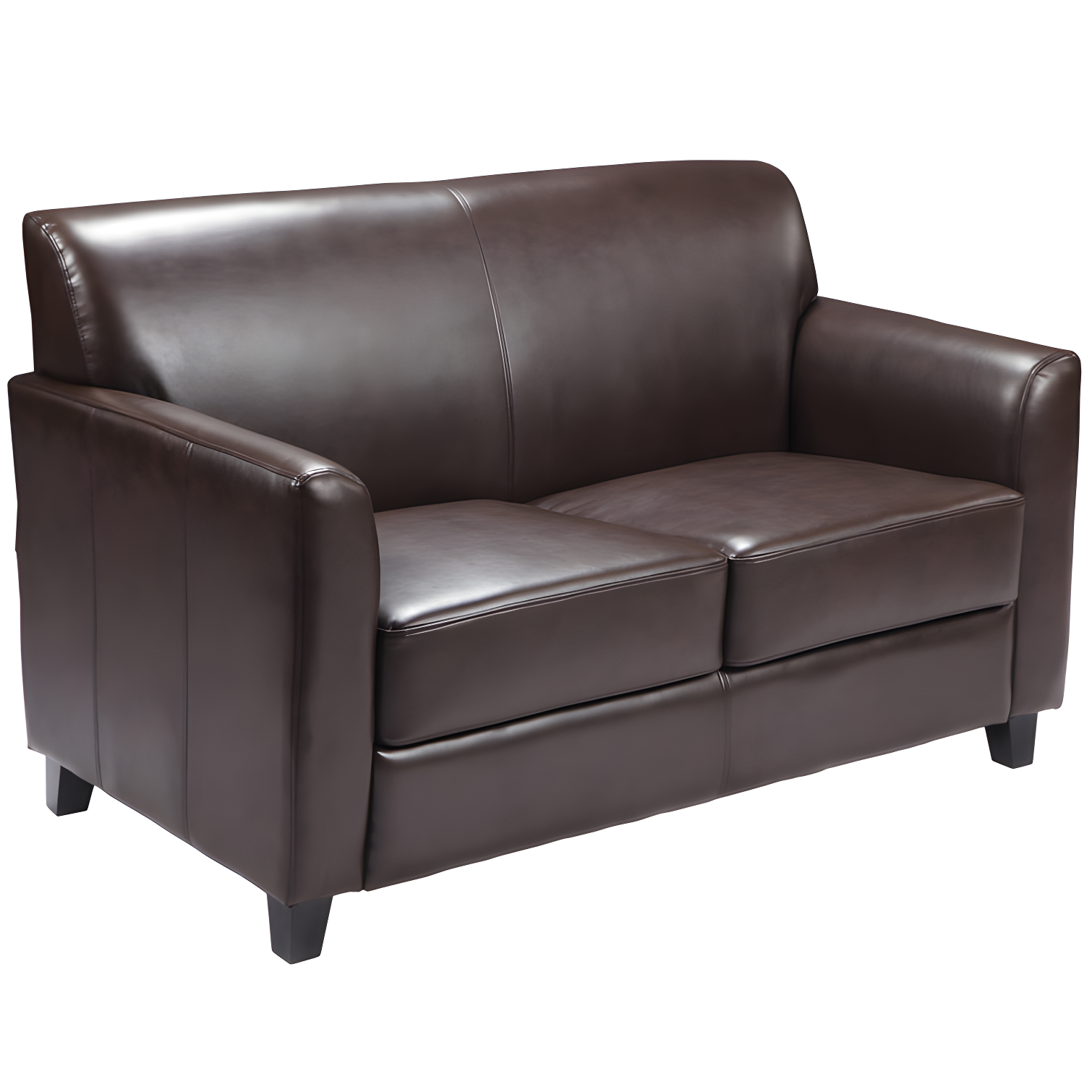 Hercules Junkersfeld 52" Modern LeatherSoft Upholstered Reception Loveseat by Flash Furniture