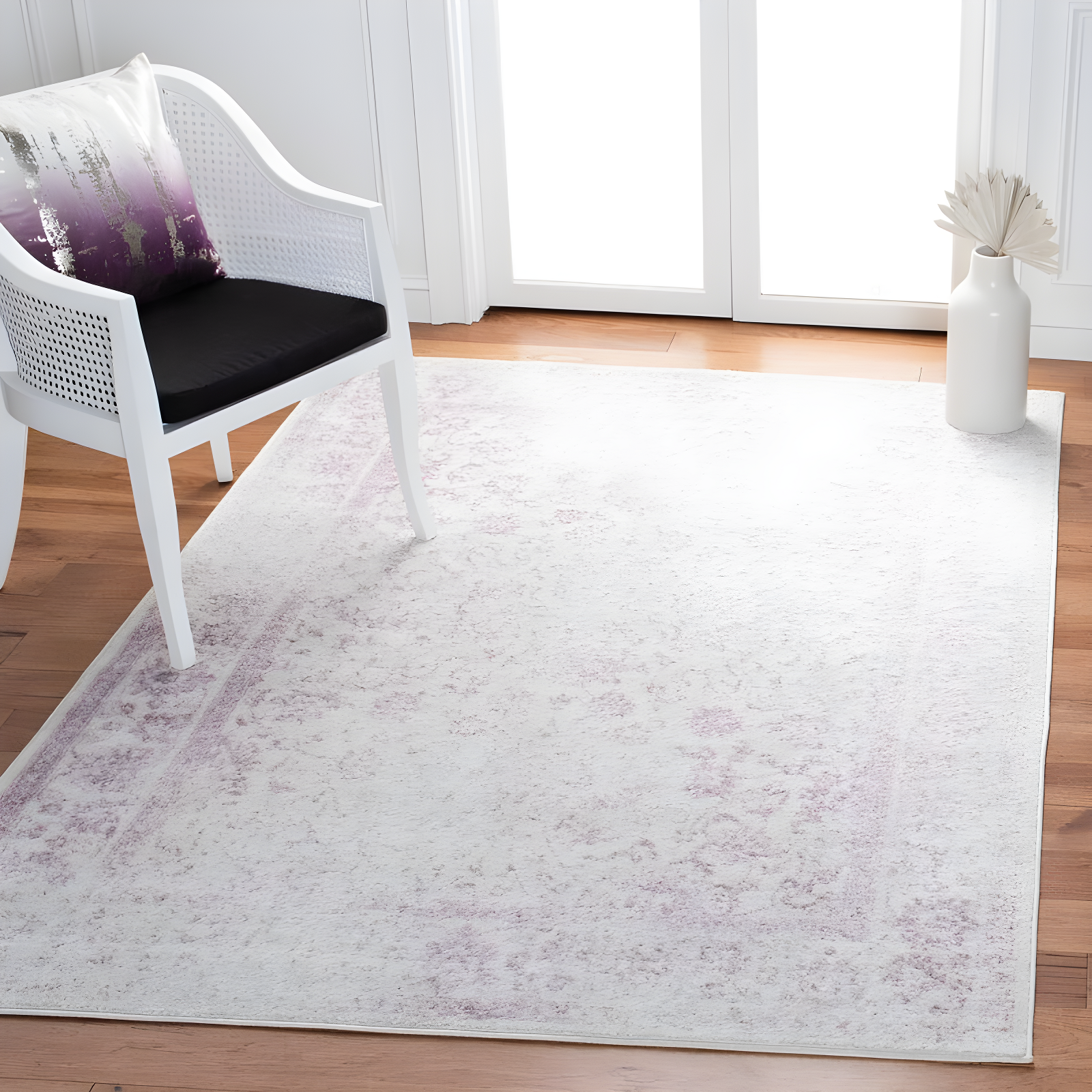 Adirondack ADR109 Machine Made Indoor Area Rug - Ivory/Lavander - 5'-1"x7'-6" - Safavieh