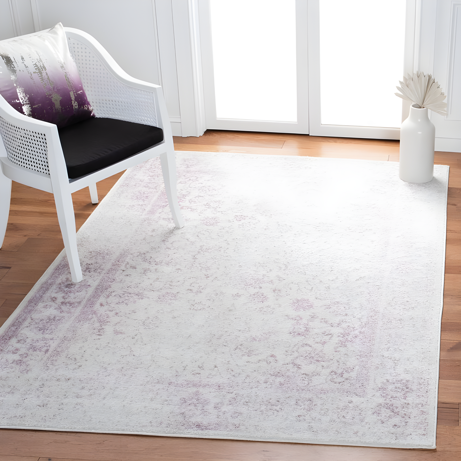 Adirondack ADR109 Machine Made Indoor Area Rug - Ivory/Lavander - 5'-1"x7'-6" - Safavieh