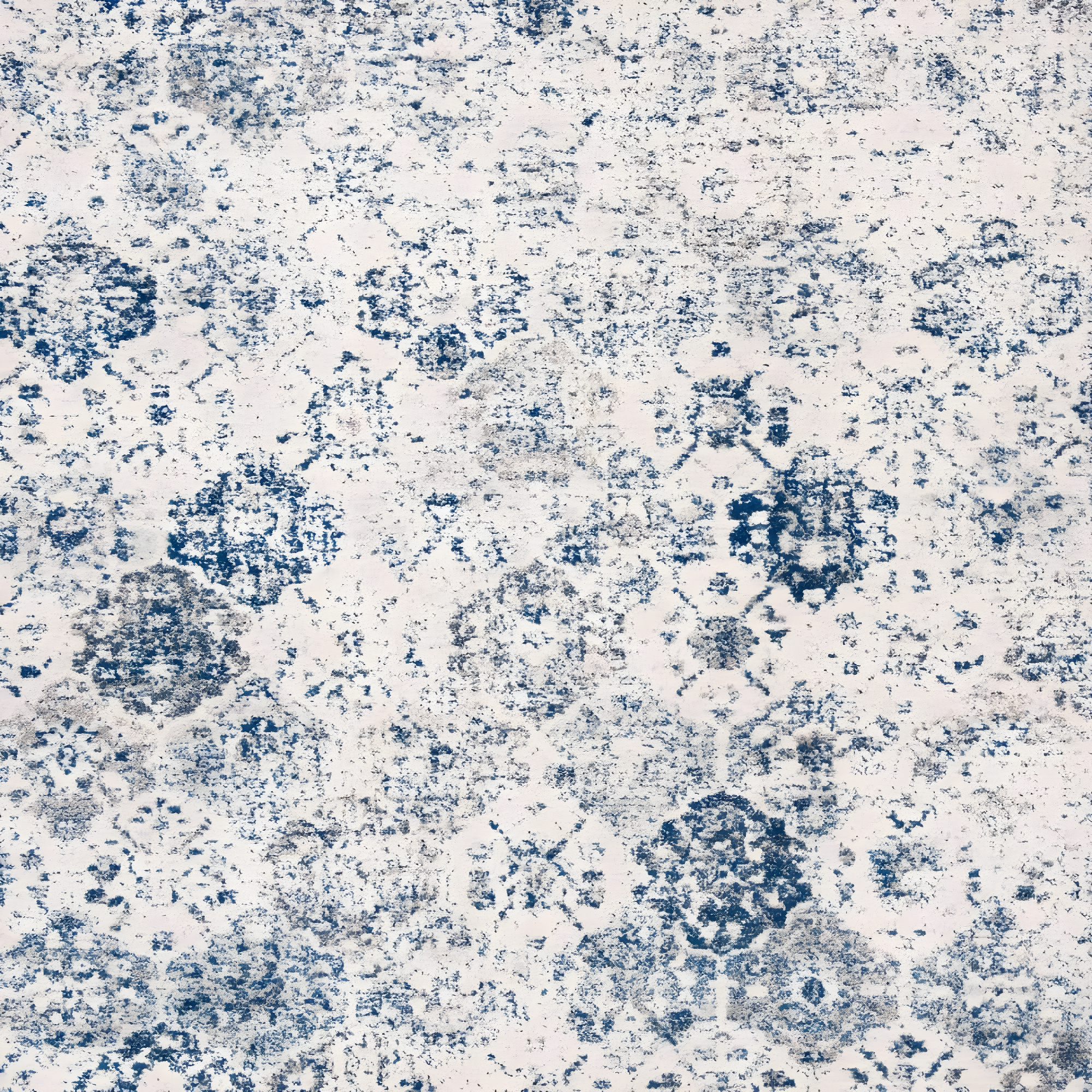 Madison MAD611 Power Loomed Indoor Area Rug - White/Royal Blue - 6'7"x6'7" - Safavieh