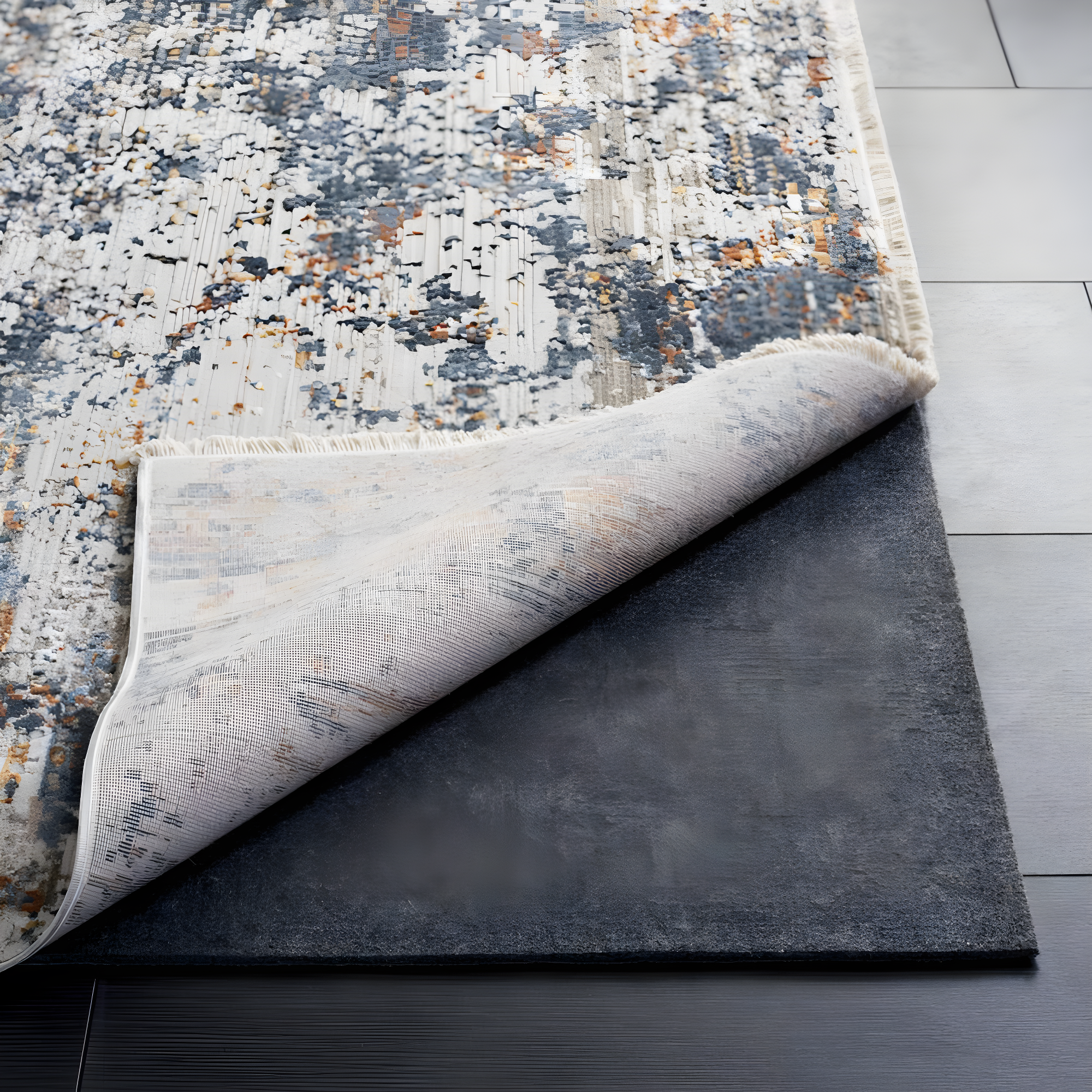 Dura Pad PAD130 Power Loomed Indoor Rug Pad - Grey - 4' x 6' - Safavieh
