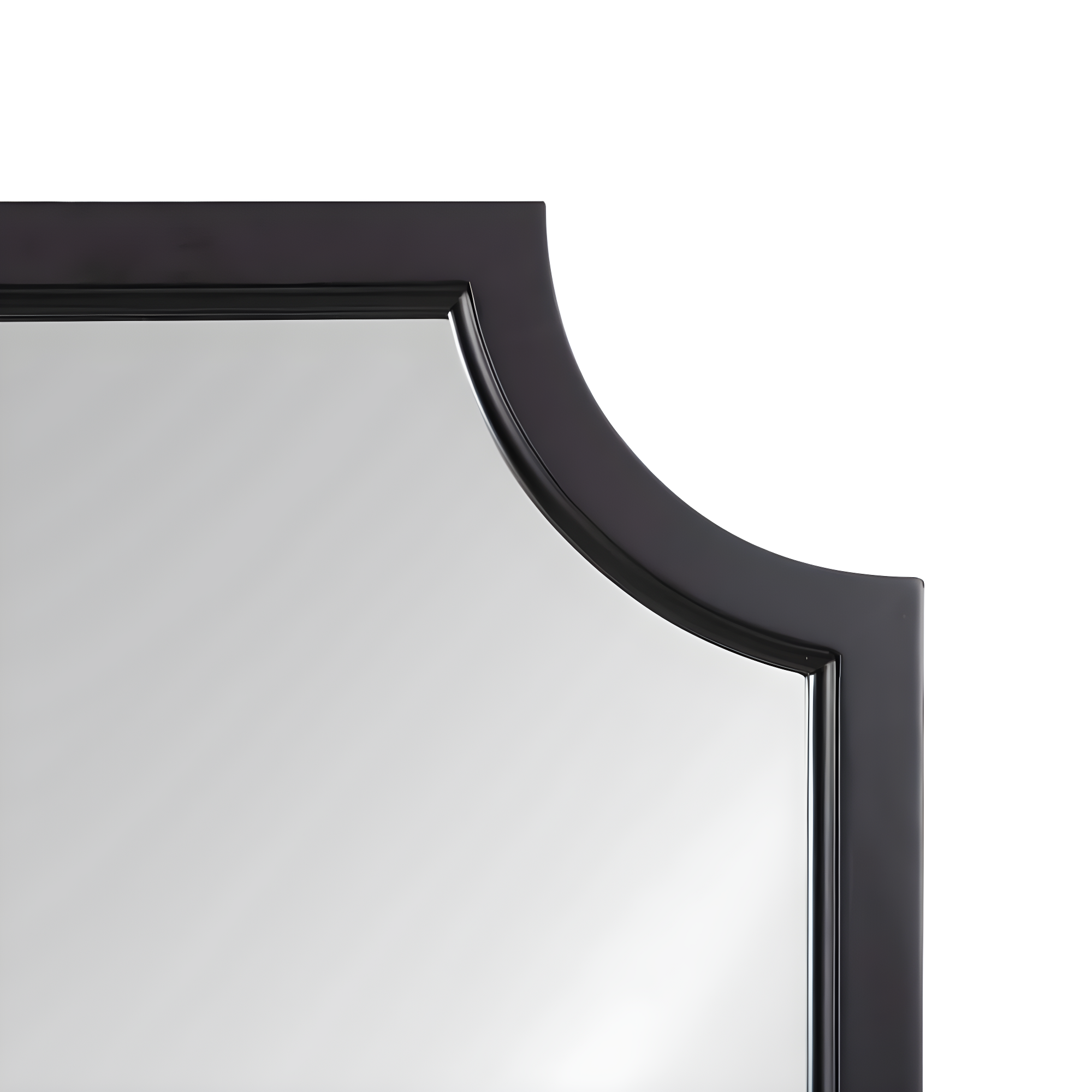 18" x 24" Hogan Scallop Wall Mirror Black - Kate & Laurel All Things Decor: MDF Frame, Easy Wall Mount