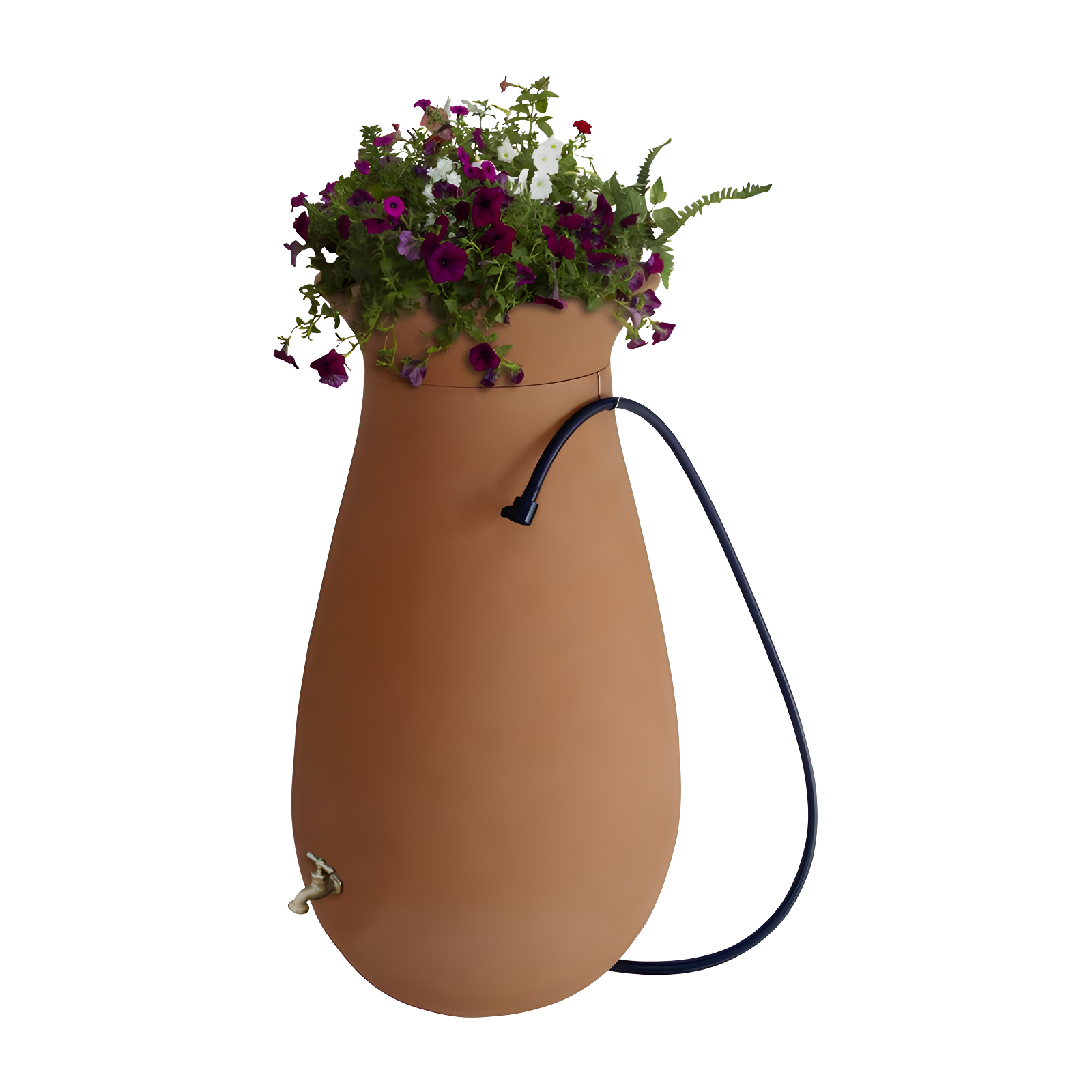 Algreen 65 Gallon Plastic Rain Barrel with Planter Top
