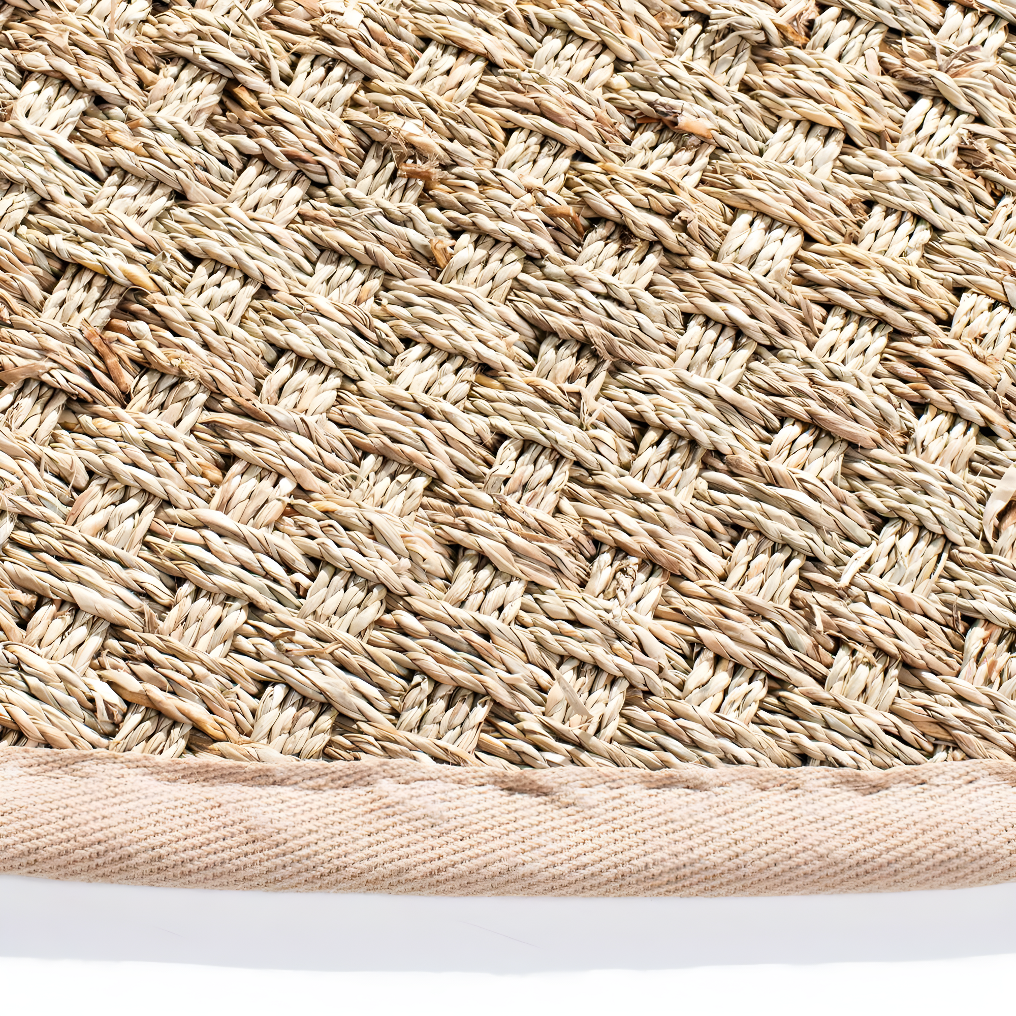 Natural Fiber NF114 Power Loomed Indoor Area Rug - Natural/Beige - 5' Round - Safavieh.