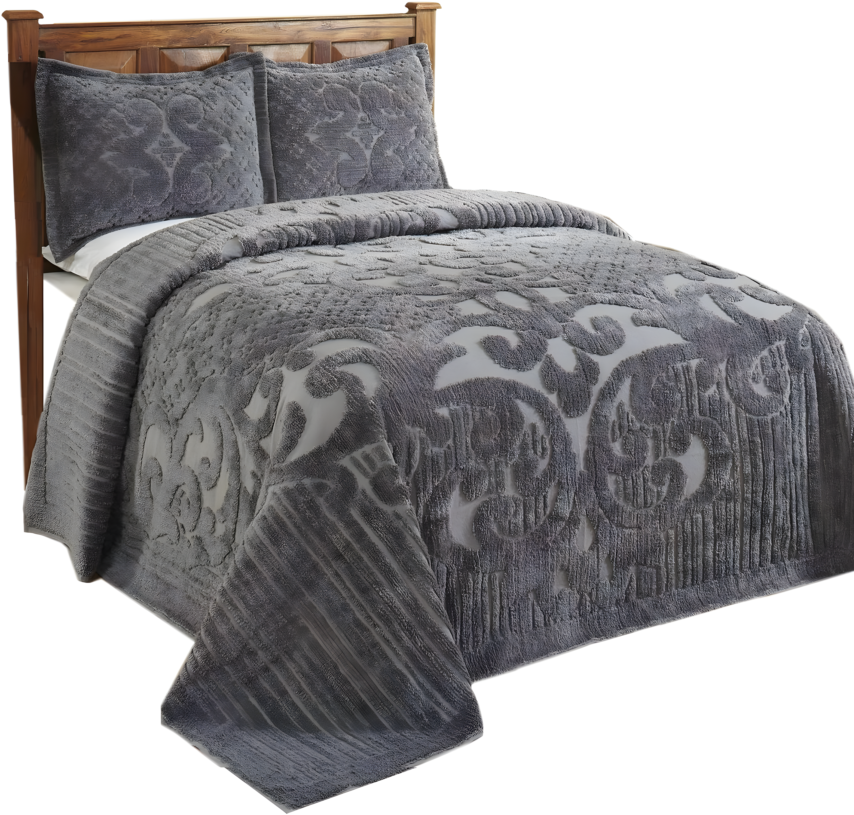 Ashton 100% Cotton Traditional Tufted Medallion Pattern Coverlet/Bedspread