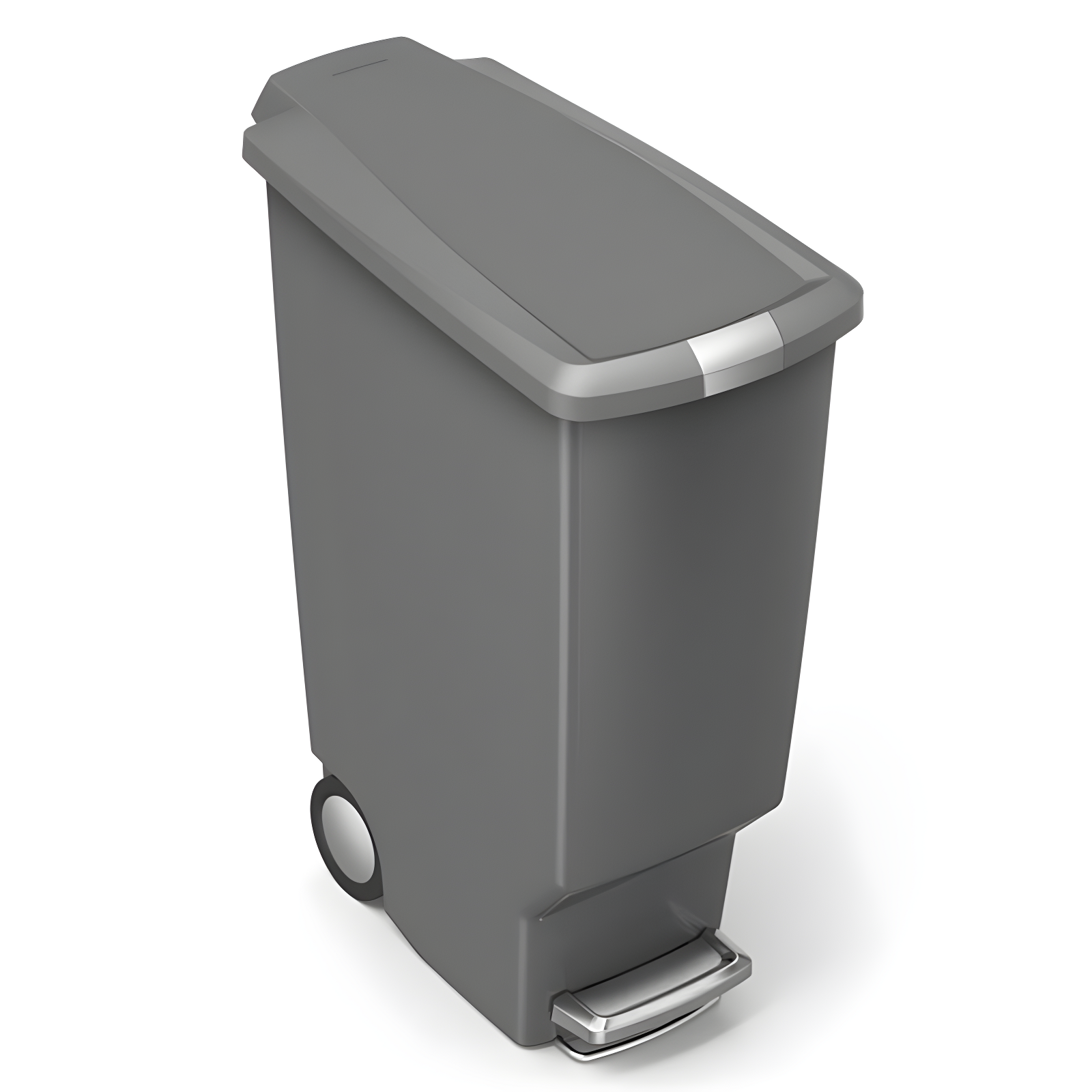 simplehuman 40 Liter / 10.6 Gallon Slim Kitchen Step Trash Can with Secure Slide Lock, Plastic