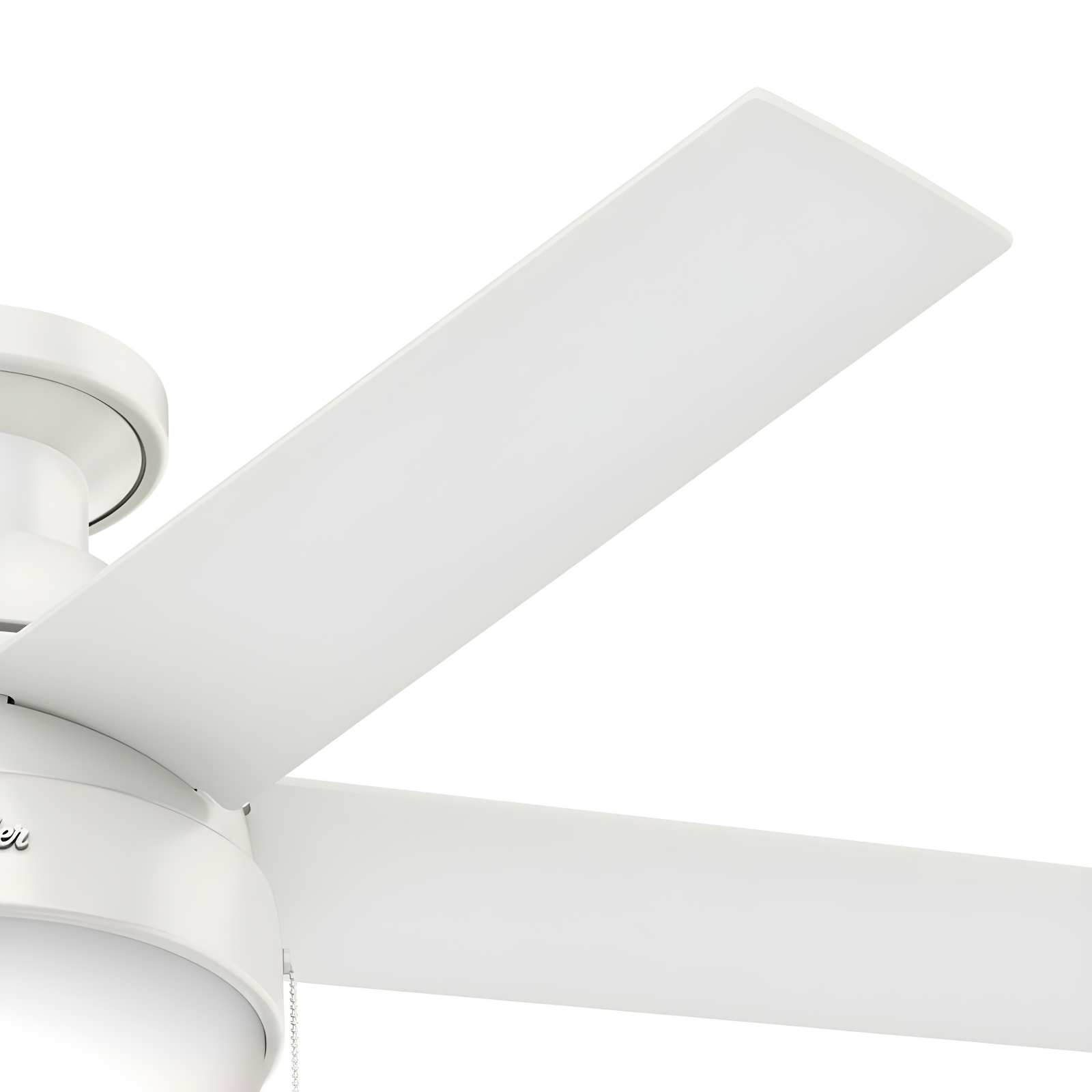 46" Anslee 5 - Blade LED Flush Mount Ceiling Fan with Pull Chain and Light Kit Included
