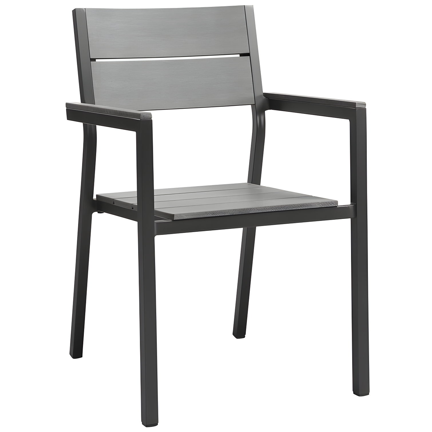 Modway Maine Aluminum Outdoor Patio Two Arm Chairs