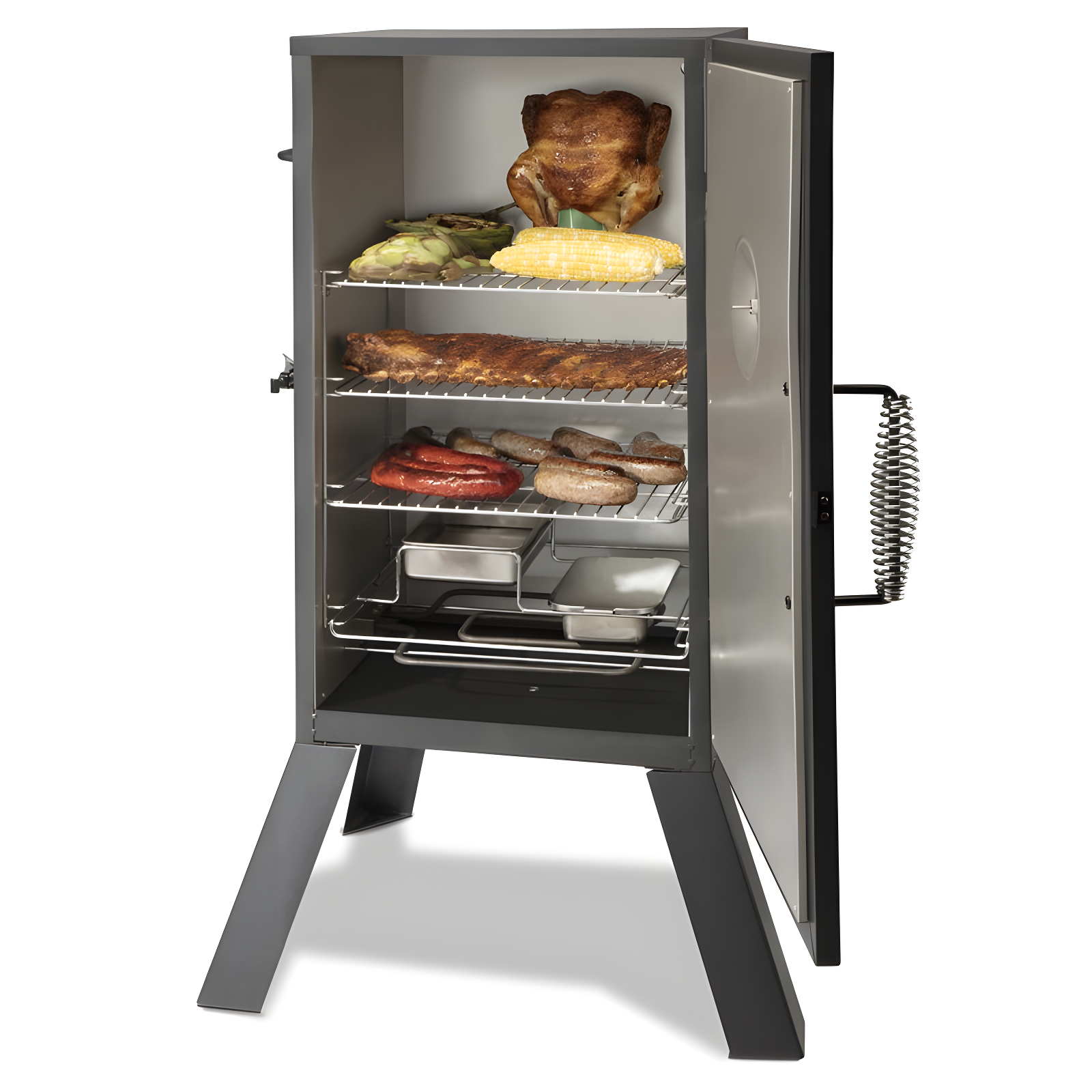 Cuisinart 30-In. Vertical Analog Electric Smoker with 548-Sq.In. Cooking Space in Black