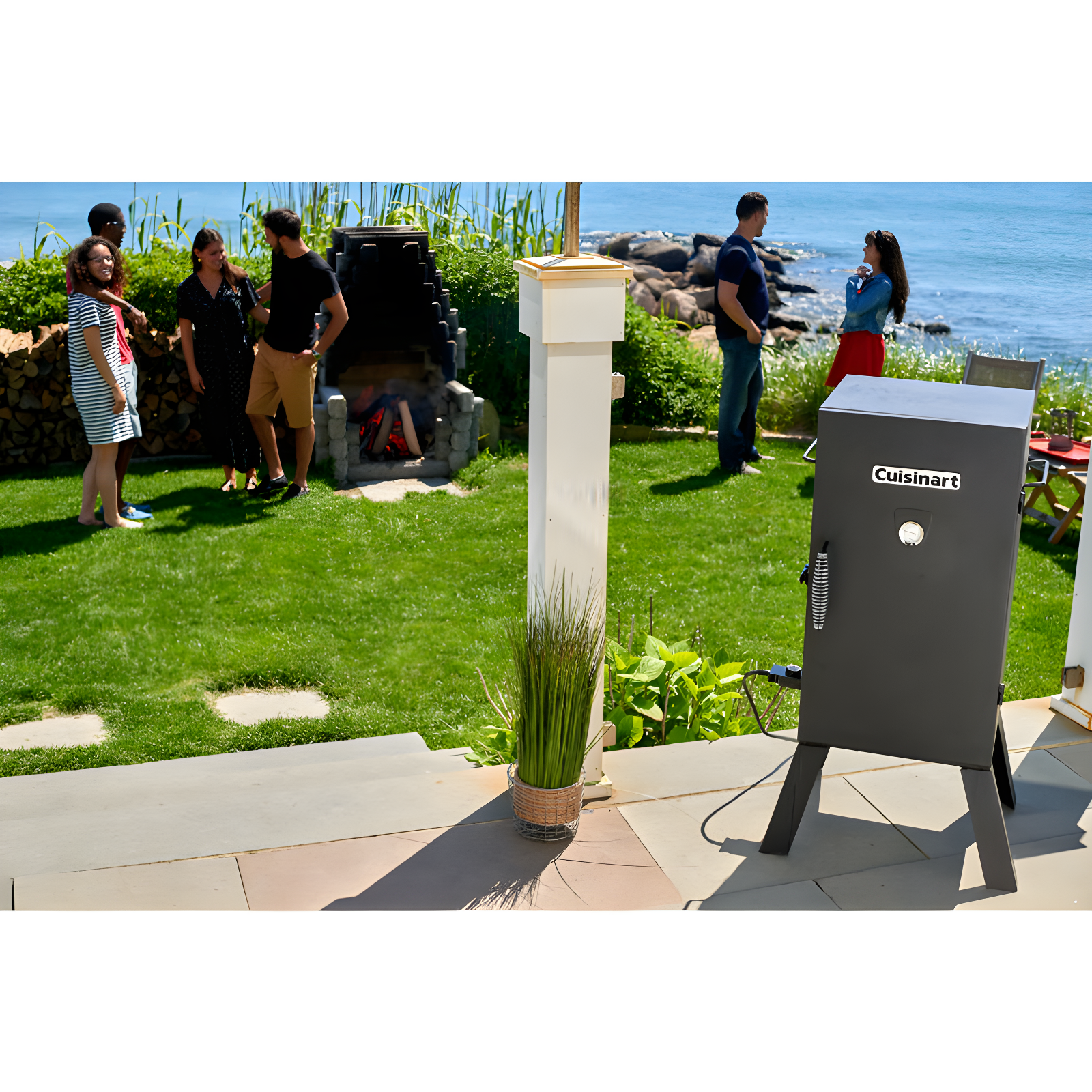 Cuisinart 30-In. Vertical Analog Electric Smoker with 548-Sq.In. Cooking Space in Black