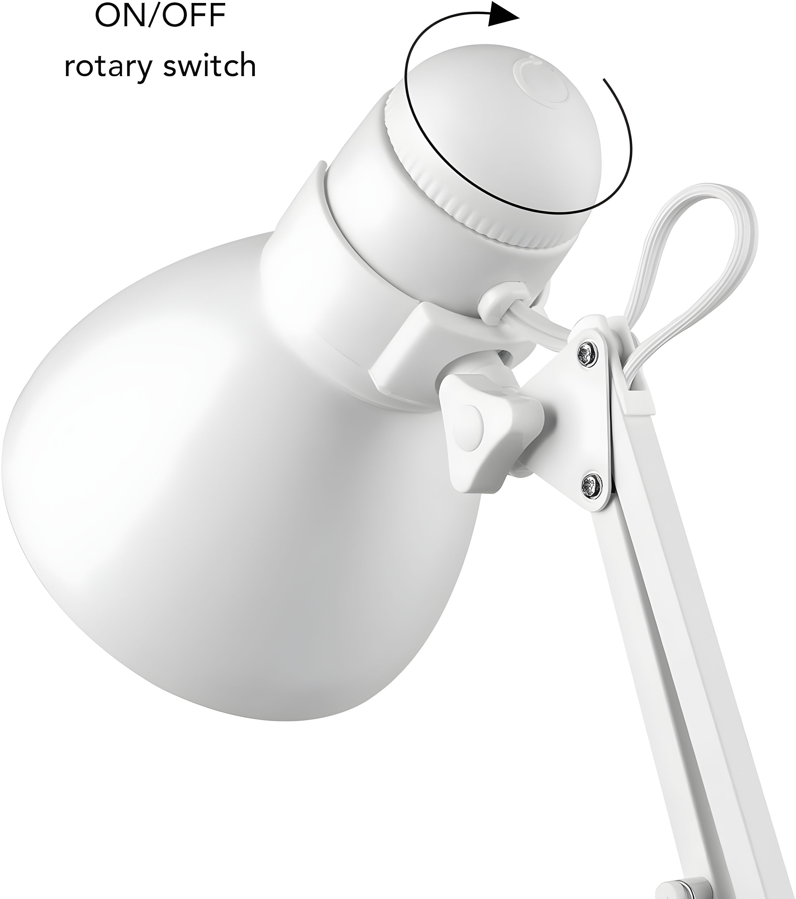 28" Architect Swing Arm Kids' Desk Lamp Matte White - Globe Electric: UL Listed, Metal Shade, 60W Max