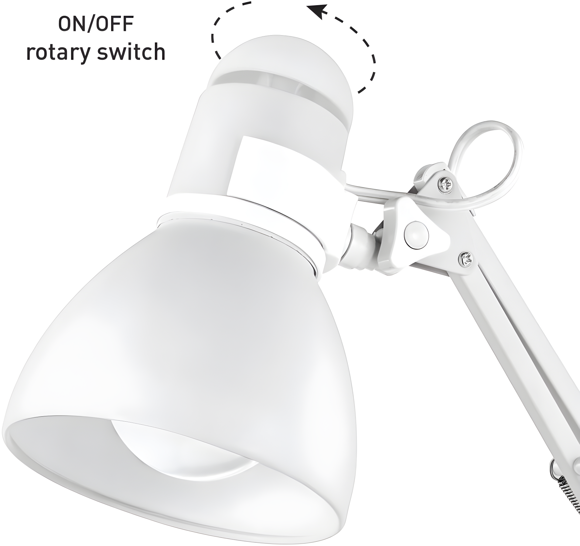 28" Architect Swing Arm Kids' Desk Lamp Matte White - Globe Electric: UL Listed, Metal Shade, 60W Max