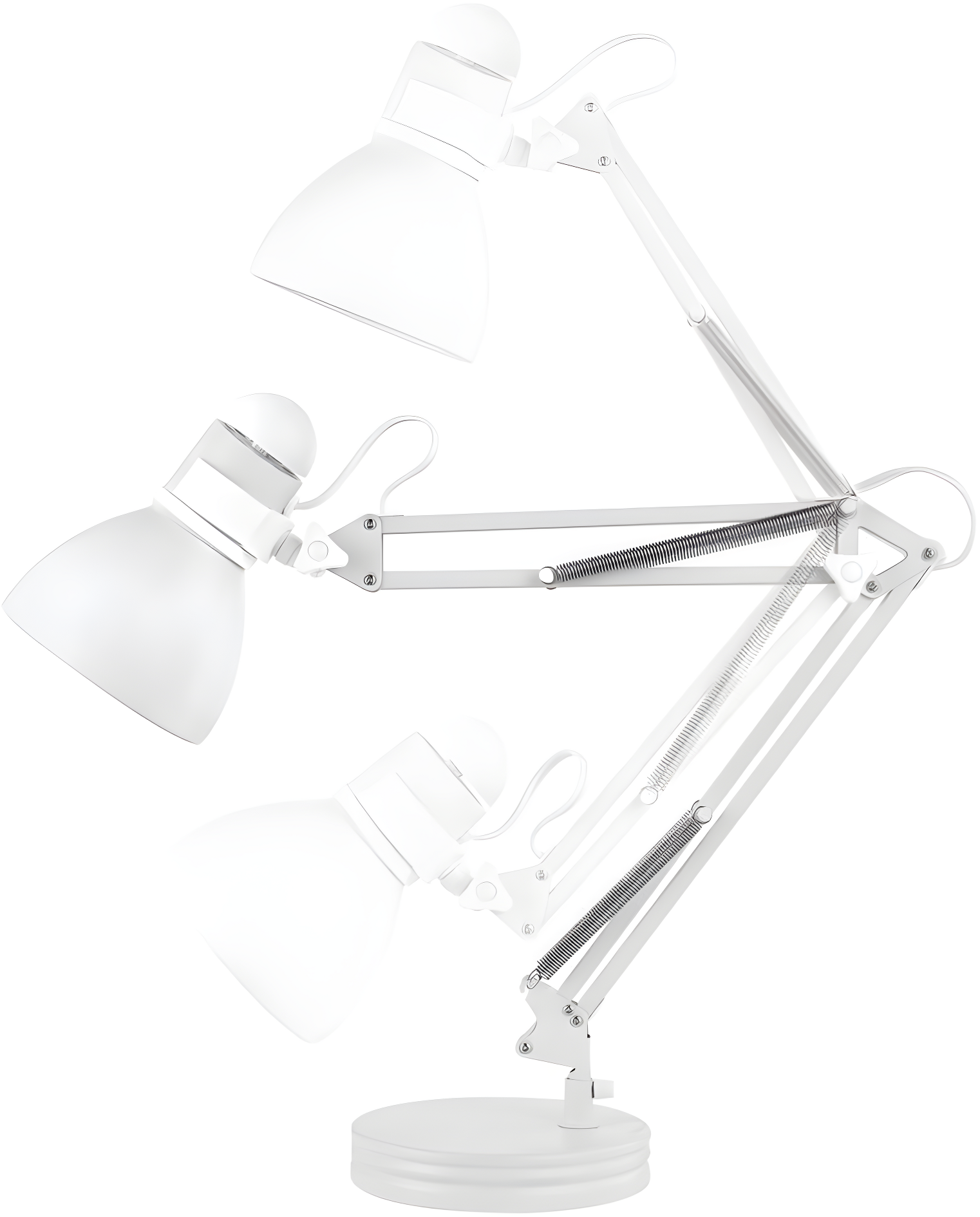 28" Architect Swing Arm Kids' Desk Lamp Matte White - Globe Electric: UL Listed, Metal Shade, 60W Max