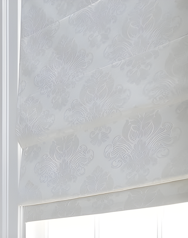 CHF Industries Damask Room Darkening Roman Shade 30 - 39 Inches Silver 34" w x 64" l