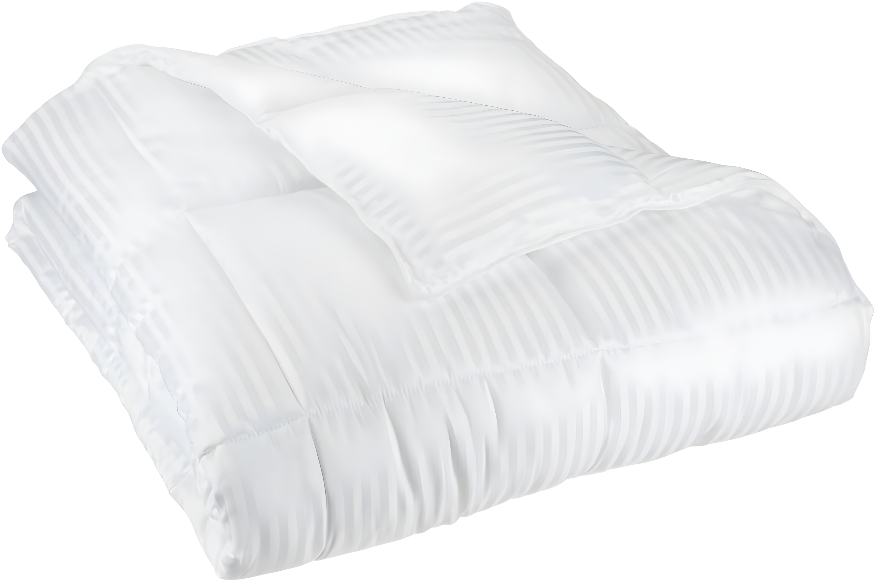 Striped Reversible Box-Quilt Brushed Microfiber Medium Weight Down Alternative Comforter