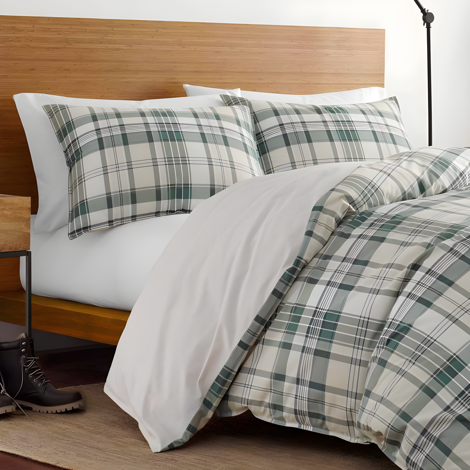 Eddie Bauer Timbers Green Cotton Reversible Bedding Set
