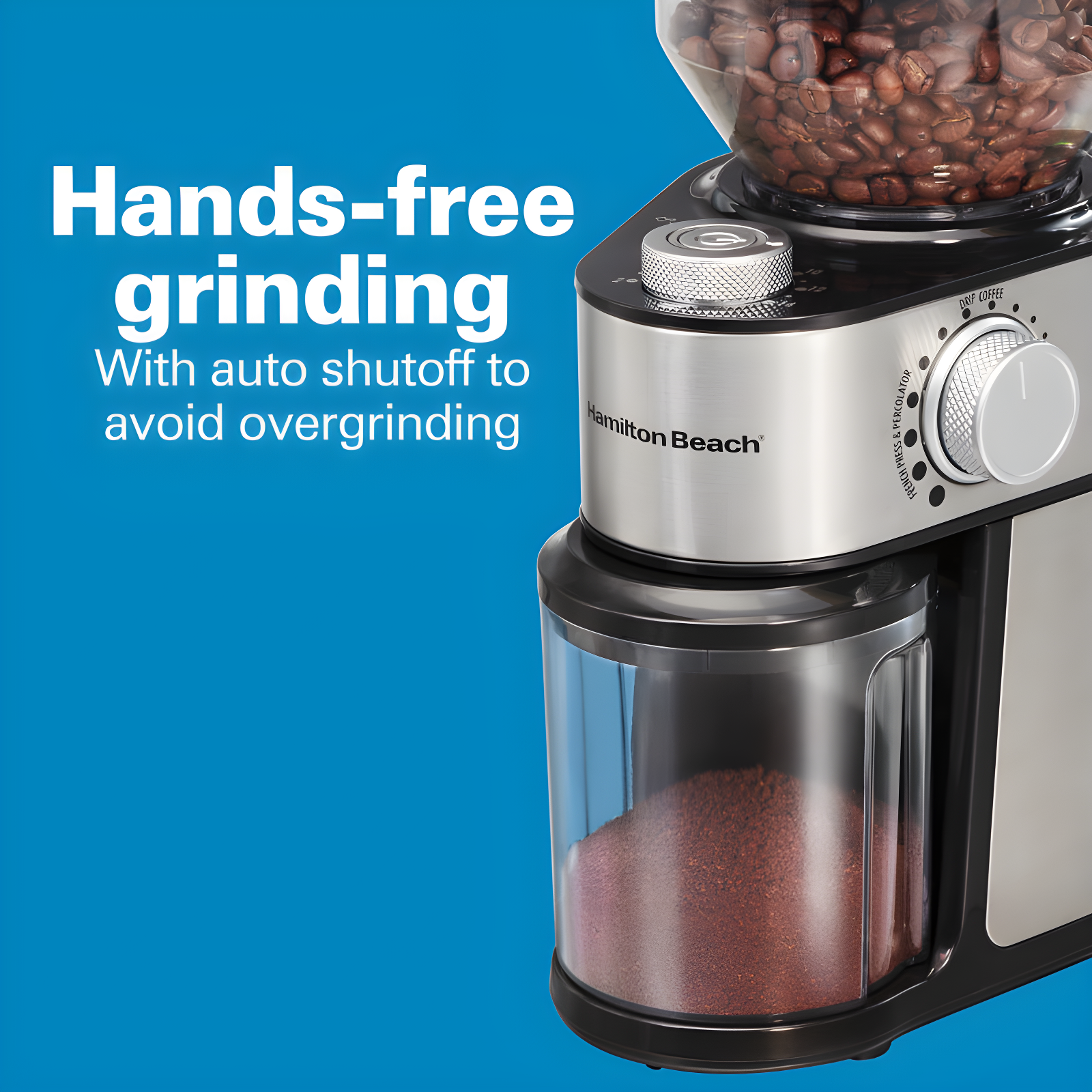 Hamilton Beach® Burr Coffee Grinder Stainless Steel Housing
