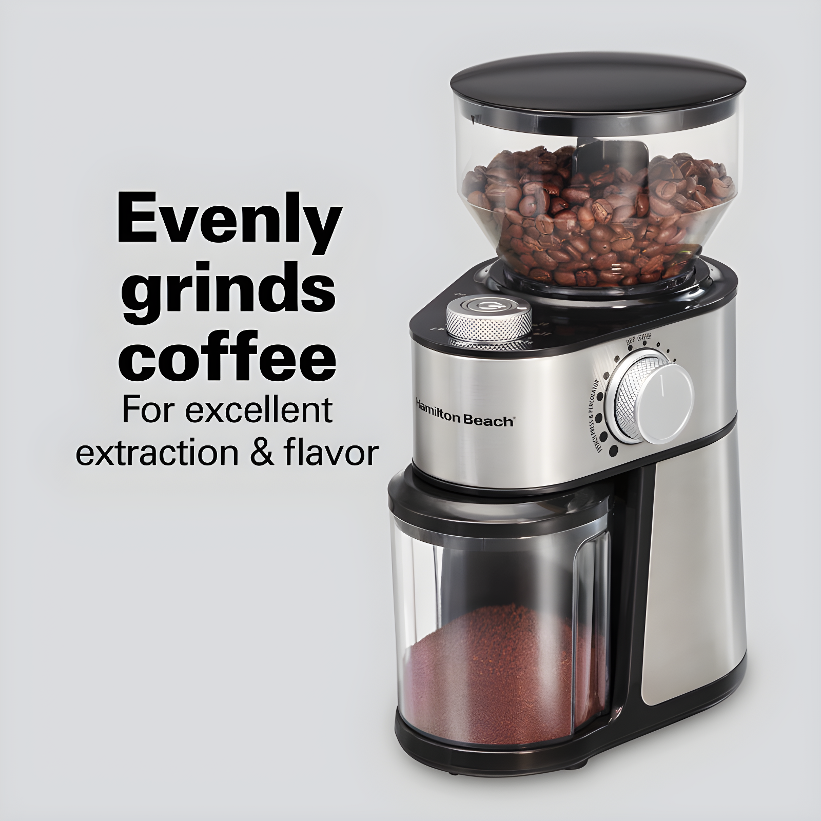 Hamilton Beach® Burr Coffee Grinder Stainless Steel Housing